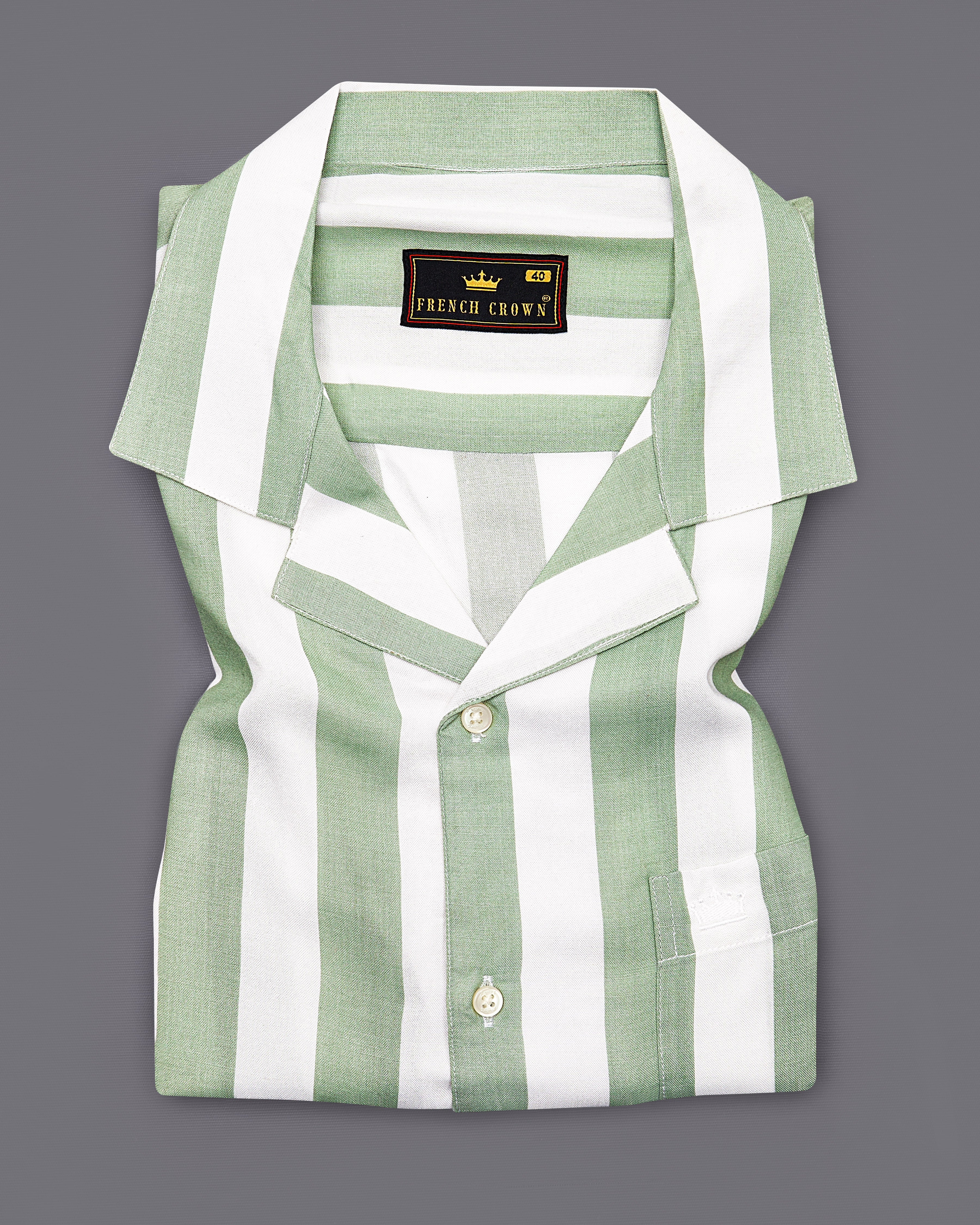 Coriander Green with Bright White Striped Premium Tencel Shirt 8795-CC-38,8795-CC-H-38,8795-CC-39,8795-CC-H-39,8795-CC-40,8795-CC-H-40,8795-CC-42,8795-CC-H-42,8795-CC-44,8795-CC-H-44,8795-CC-46,8795-CC-H-46,8795-CC-48,8795-CC-H-48,8795-CC-50,8795-CC-H-50,8795-CC-52,8795-CC-H-52