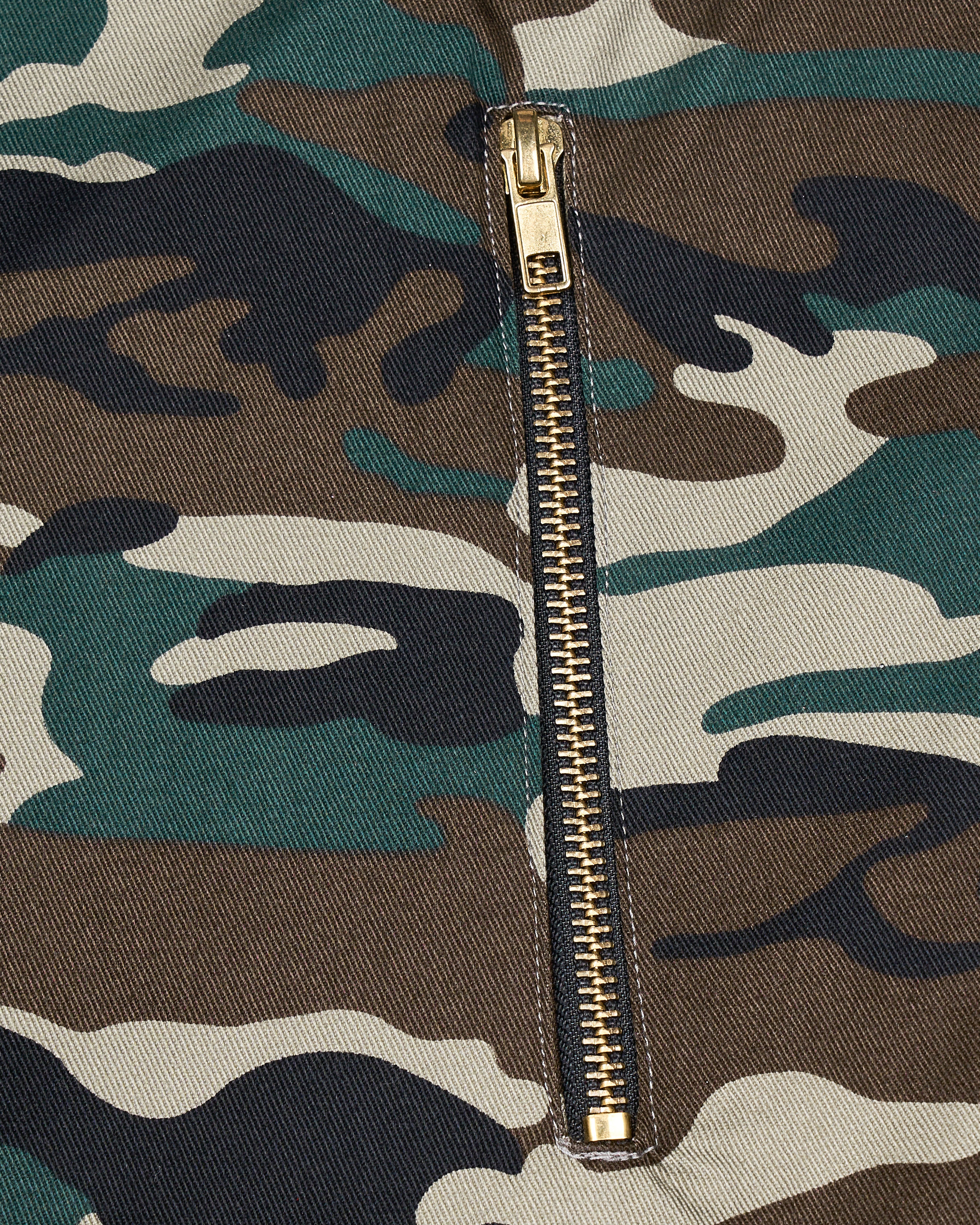 Clay Ash Beige with Dianne Green Camouflage Royal Oxford Bomber Jacket