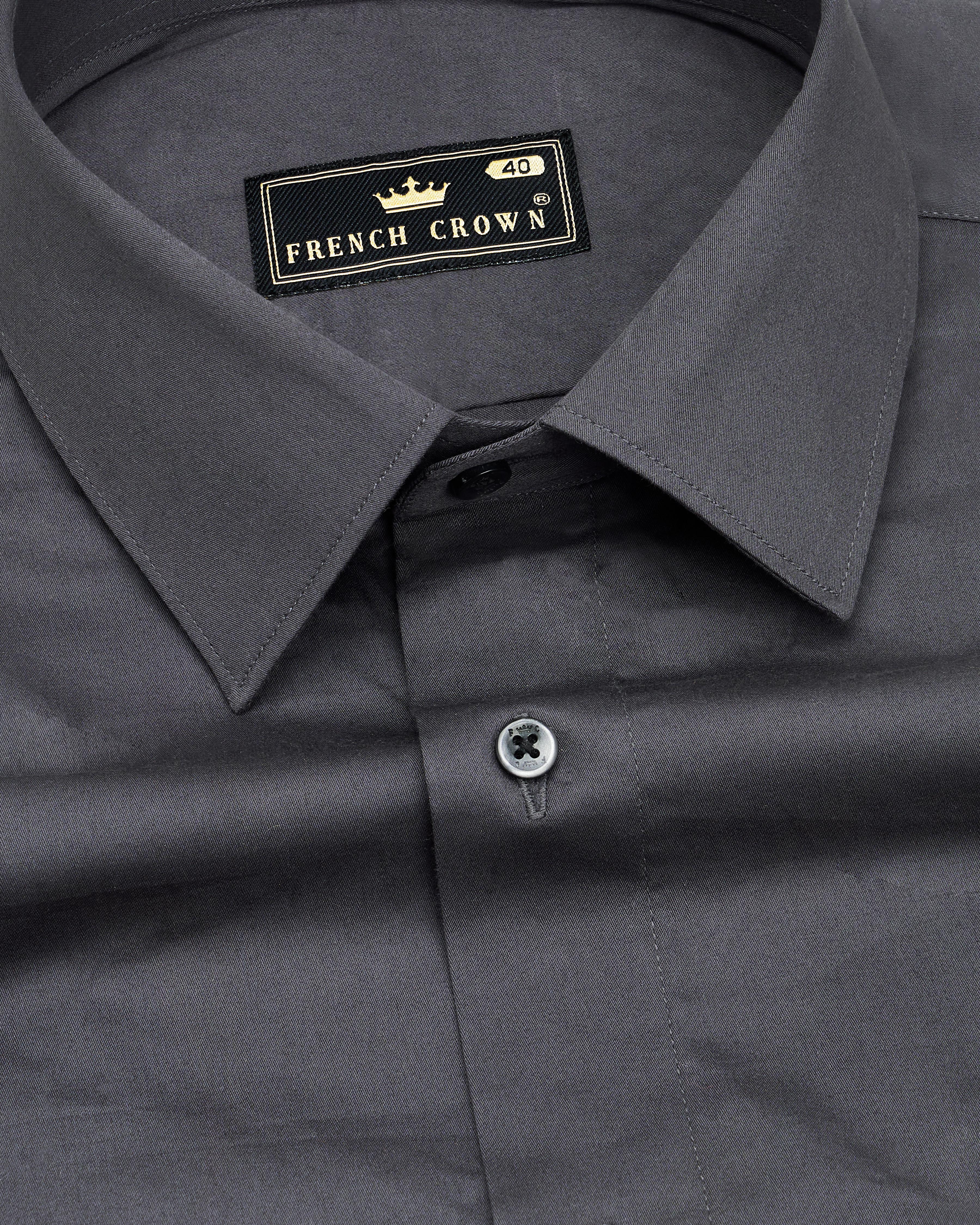 Iridium Gray Super Soft Premium Cotton Shirt 8847-BLK-38, 8847-BLK-H-38,  8847-BLK-39,  8847-BLK-H-39,  8847-BLK-40,  8847-BLK-H-40,  8847-BLK-42,  8847-BLK-H-42,  8847-BLK-44,  8847-BLK-H-44,  8847-BLK-46,  8847-BLK-H-46,  8847-BLK-48,  8847-BLK-H-48,  8847-BLK-50,  8847-BLK-H-50,  8847-BLK-52,  8847-BLK-H-52