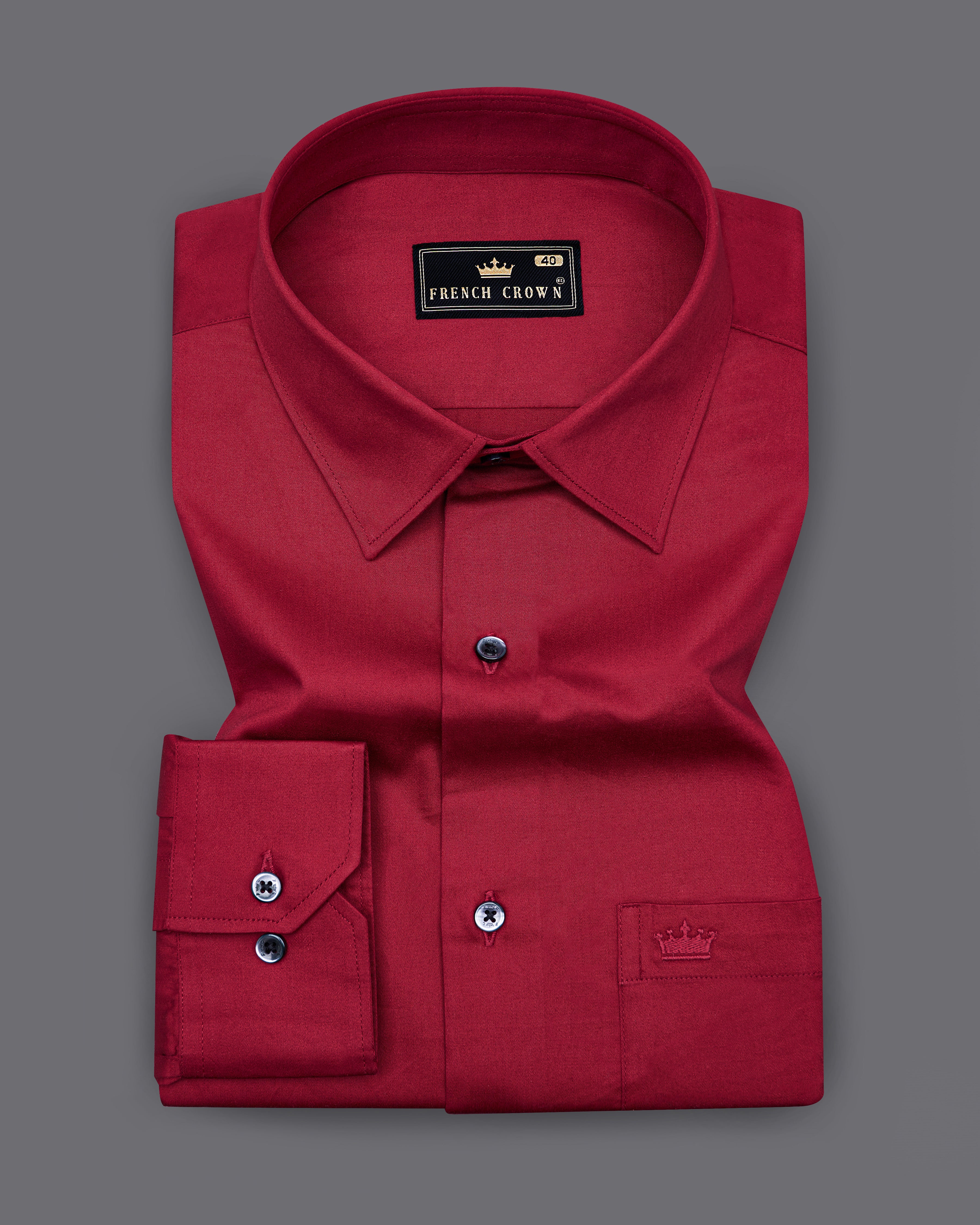 Vivid Auburn Red Super Soft Premium Cotton Shirt 8869-BLK-38, 8869-BLK-H-38,  8869-BLK-39,  8869-BLK-H-39,  8869-BLK-40,  8869-BLK-H-40,  8869-BLK-42,  8869-BLK-H-42,  8869-BLK-44,  8869-BLK-H-44,  8869-BLK-46,  8869-BLK-H-46,  8869-BLK-48,  8869-BLK-H-48,  8869-BLK-50,  8869-BLK-H-50,  8869-BLK-52,  8869-BLK-H-52