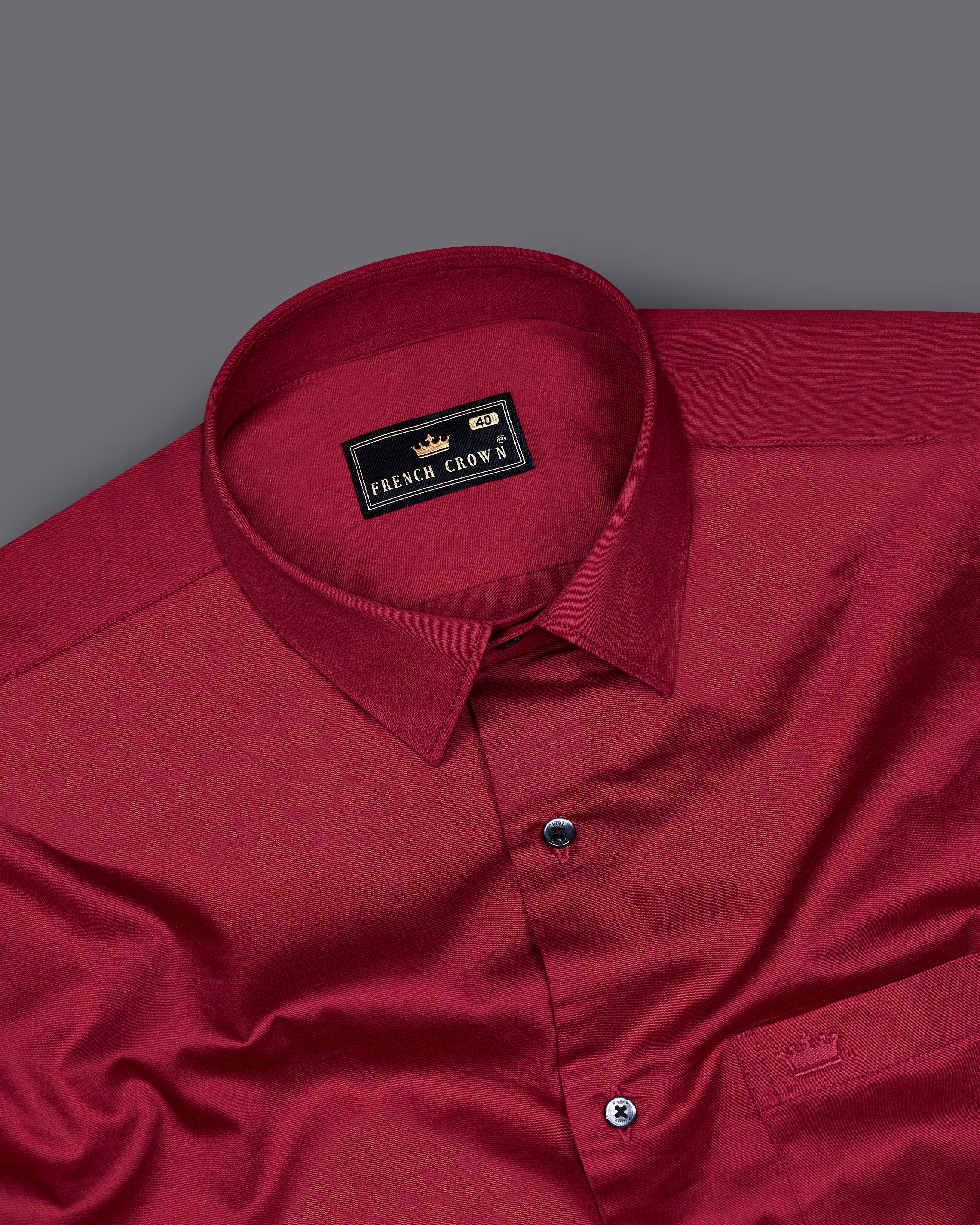 Vivid Auburn Red Super Soft Premium Cotton Shirt 8869-BLK-38, 8869-BLK-H-38,  8869-BLK-39,  8869-BLK-H-39,  8869-BLK-40,  8869-BLK-H-40,  8869-BLK-42,  8869-BLK-H-42,  8869-BLK-44,  8869-BLK-H-44,  8869-BLK-46,  8869-BLK-H-46,  8869-BLK-48,  8869-BLK-H-48,  8869-BLK-50,  8869-BLK-H-50,  8869-BLK-52,  8869-BLK-H-52