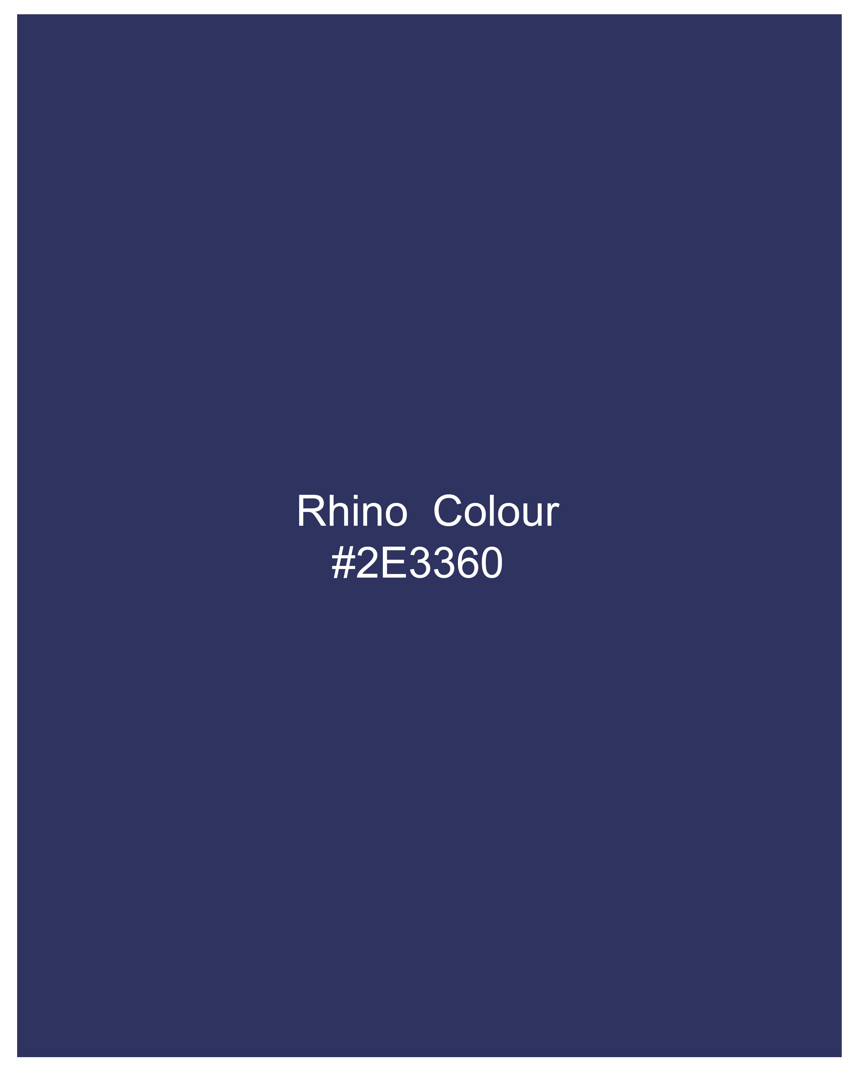 Rhino Blue Dobby Textured Premium Giza Cotton Shirt