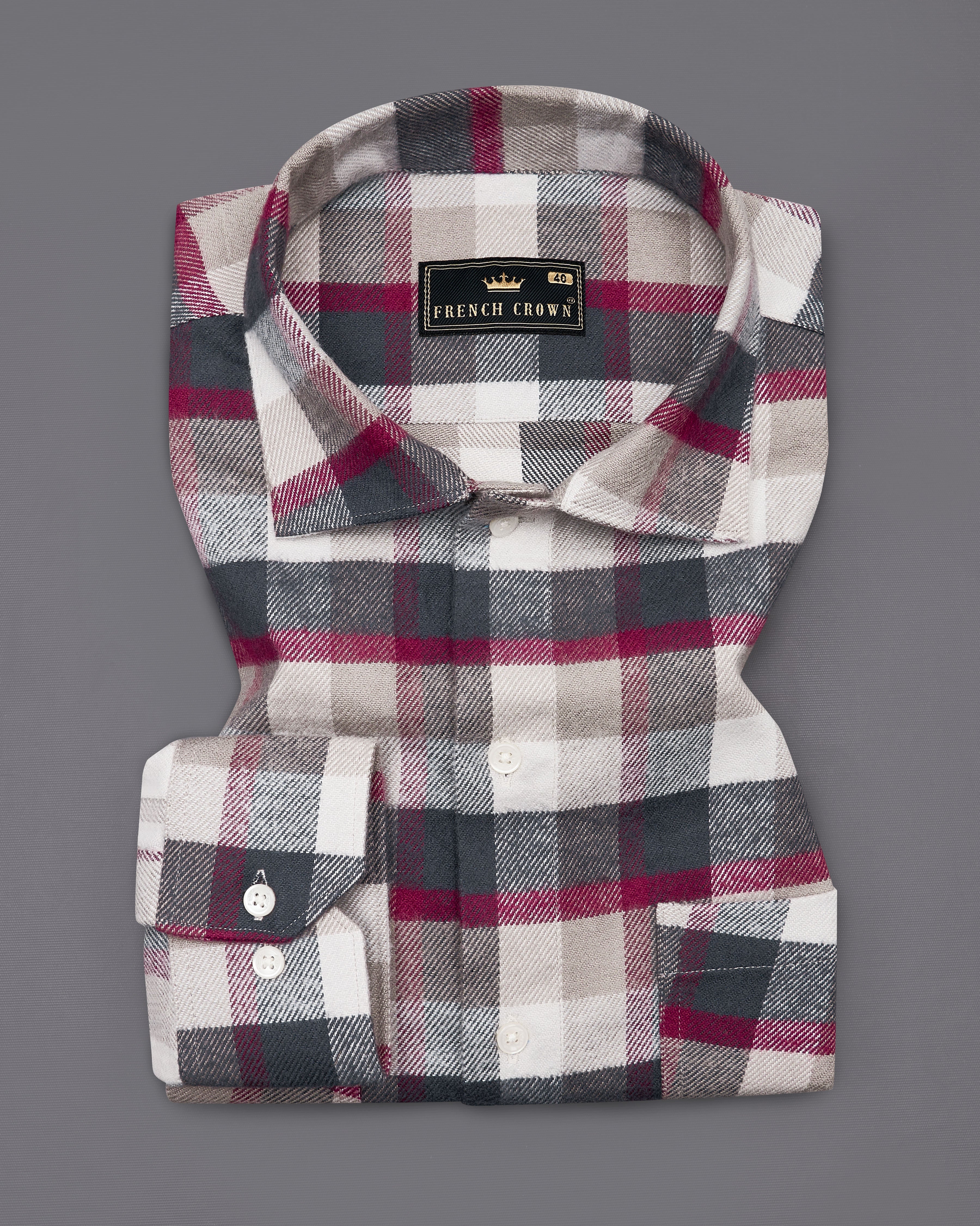 Tuna Gray and Oyster Brown Checked with Brown Patches Flannel Designer Shirt 9058-CA-OS-P133-38, 9058-CA-OS-P133-H-38, 9058-CA-OS-P133-39, 9058-CA-OS-P133-H-39, 9058-CA-OS-P133-40, 9058-CA-OS-P133-H-40, 9058-CA-OS-P133-42, 9058-CA-OS-P133-H-42, 9058-CA-OS-P133-44, 9058-CA-OS-P133-H-44, 9058-CA-OS-P133-46, 9058-CA-OS-P133-H-46, 9058-CA-OS-P133-48, 9058-CA-OS-P133-H-48, 9058-CA-OS-P133-50, 9058-CA-OS-P133-H-50, 9058-CA-OS-P133-52, 9058-CA-OS-P133-H-52