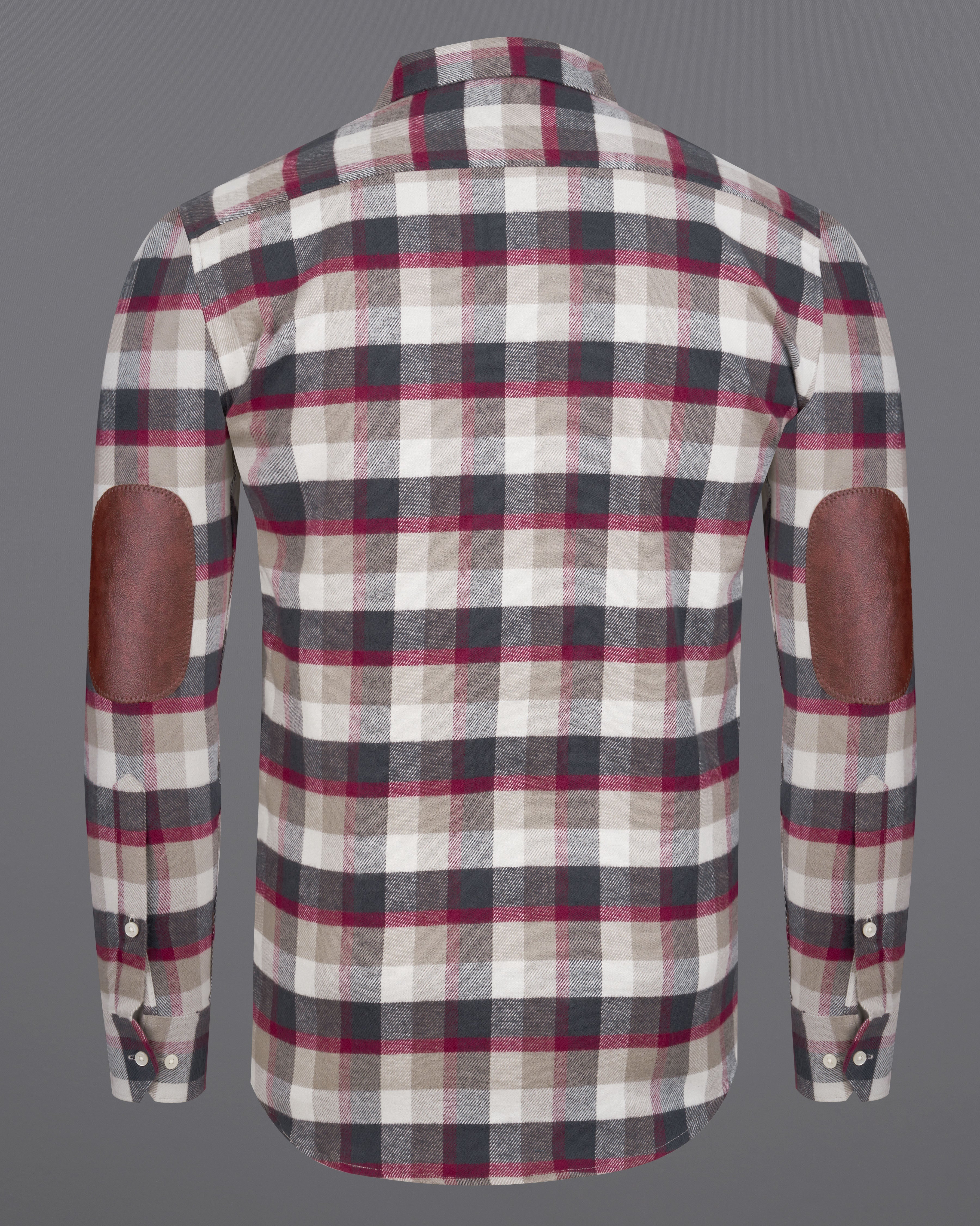 Tuna Gray and Oyster Brown Checked with Brown Patches Flannel Designer Shirt 9058-CA-OS-P133-38, 9058-CA-OS-P133-H-38, 9058-CA-OS-P133-39, 9058-CA-OS-P133-H-39, 9058-CA-OS-P133-40, 9058-CA-OS-P133-H-40, 9058-CA-OS-P133-42, 9058-CA-OS-P133-H-42, 9058-CA-OS-P133-44, 9058-CA-OS-P133-H-44, 9058-CA-OS-P133-46, 9058-CA-OS-P133-H-46, 9058-CA-OS-P133-48, 9058-CA-OS-P133-H-48, 9058-CA-OS-P133-50, 9058-CA-OS-P133-H-50, 9058-CA-OS-P133-52, 9058-CA-OS-P133-H-52