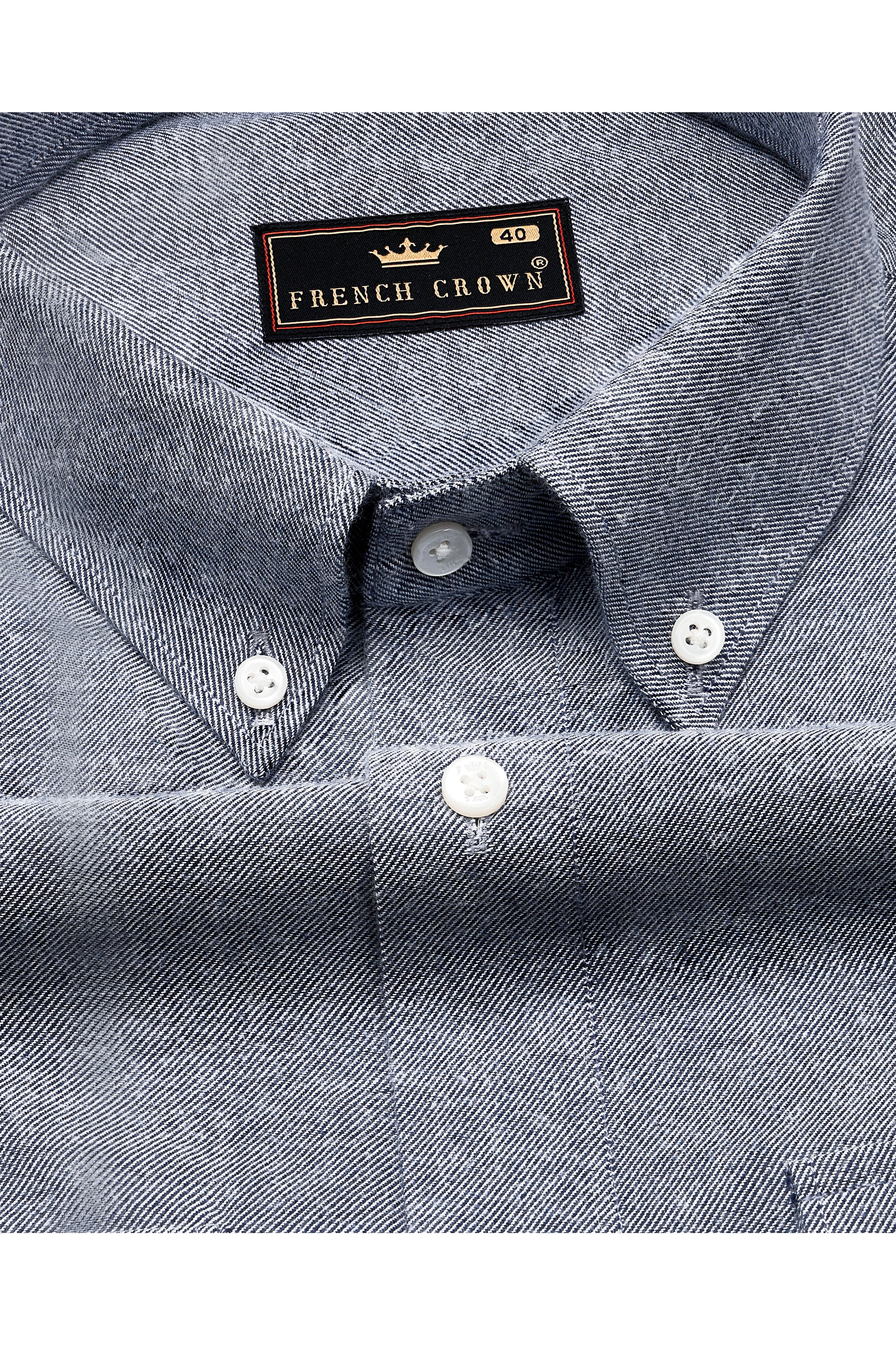 Ironside Gray Elephant Embroidered Flannel Designer Shirt