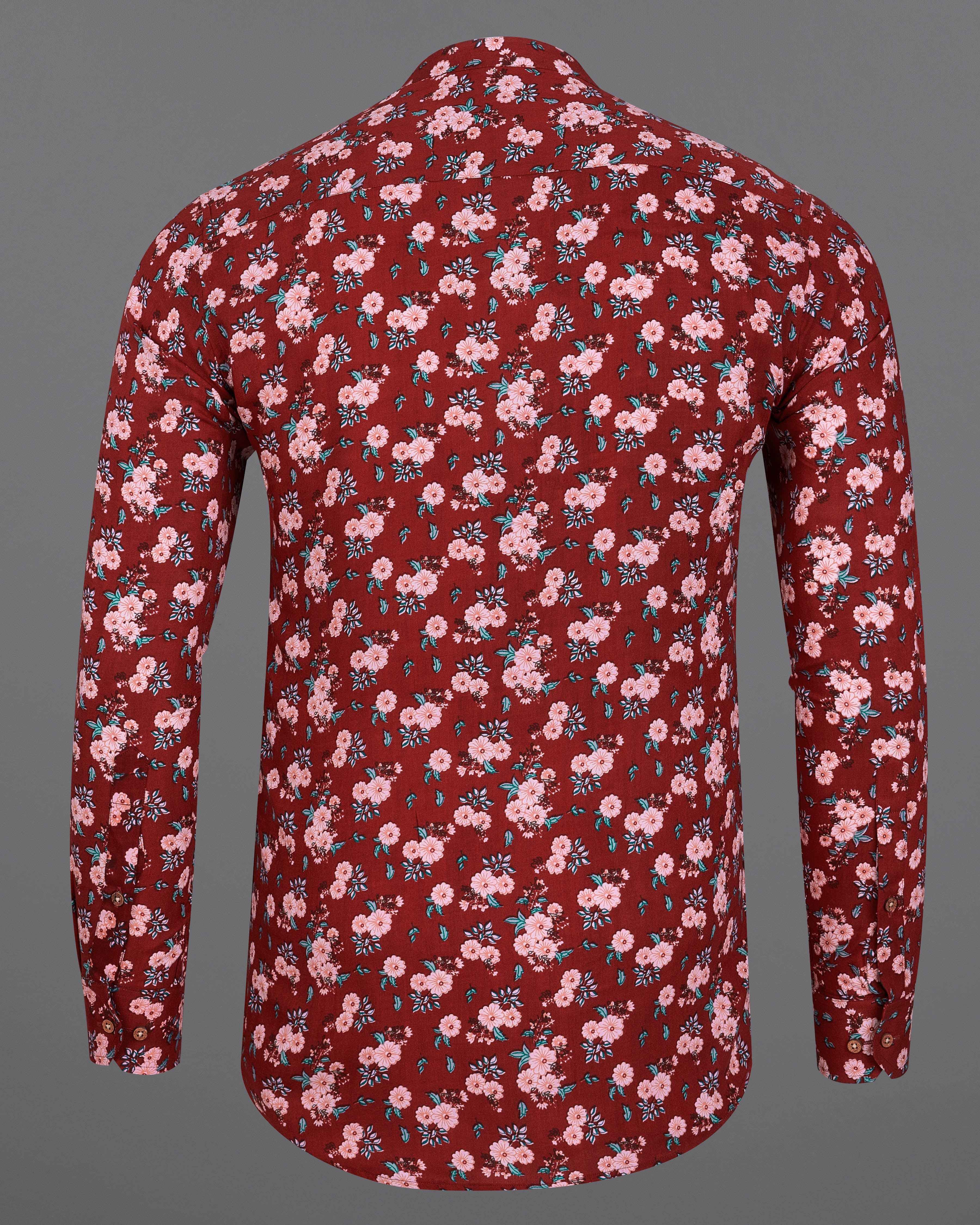 Merlot Red with Cosmos Pink Floral Printed Premium Tencel Kurta Shirt9091-KS-38, 9091-KS-H-38, 9091-KS-39, 9091-KS-H-39, 9091-KS-40, 9091-KS-H-40, 9091-KS-42, 9091-KS-H-42, 9091-KS-44, 9091-KS-H-44, 9091-KS-46, 9091-KS-H-46, 9091-KS-48, 9091-KS-H-48, 9091-KS-50, 9091-KS-H-50, 9091-KS-52, 9091-KS-H-52