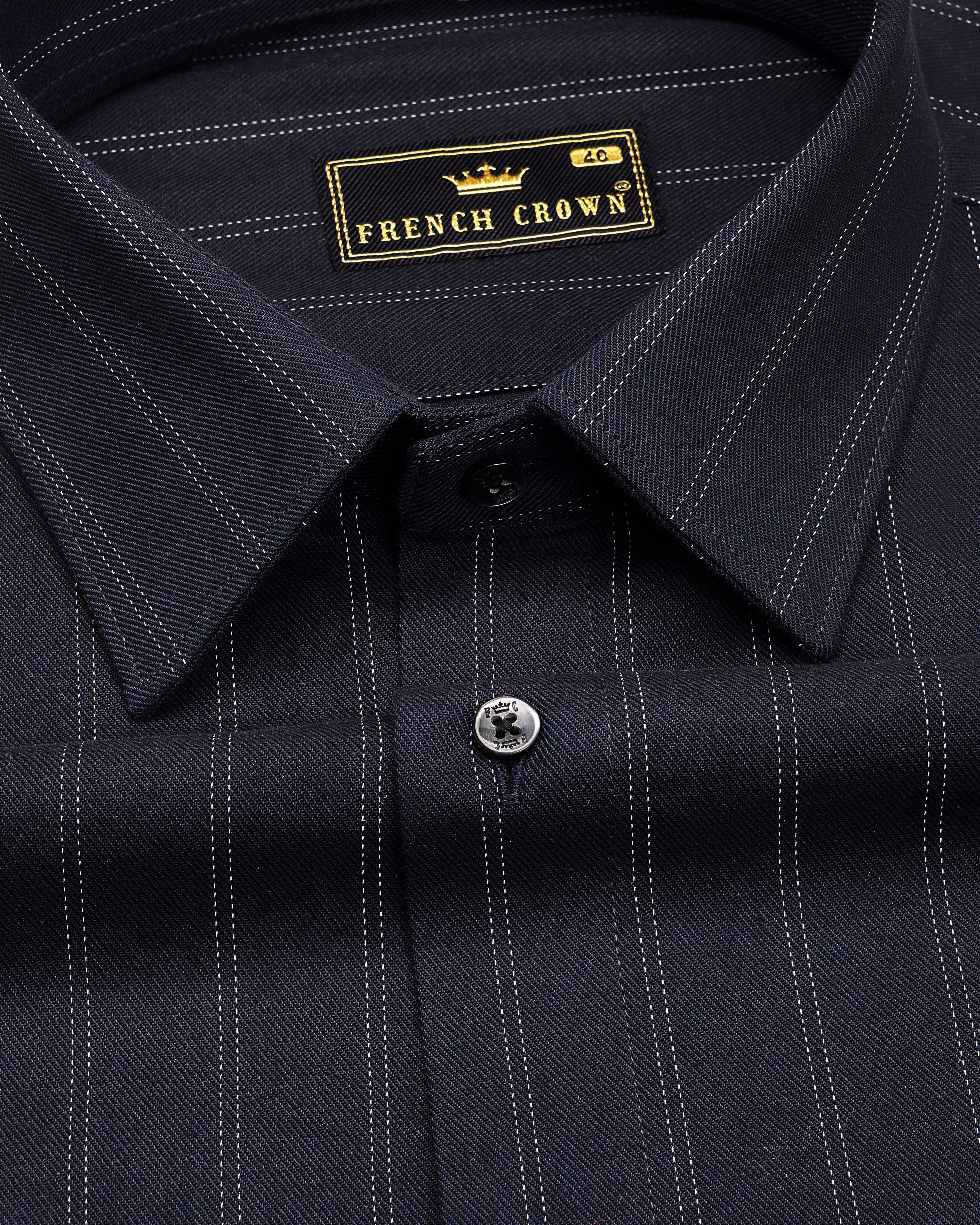 Baltic Dark Blue Twill Striped Premium Cotton Shirt 9127-BLK-38,9127-BLK-H-38,9127-BLK-39,9127-BLK-H-39,9127-BLK-40,9127-BLK-H-40,9127-BLK-42,9127-BLK-H-42,9127-BLK-44,9127-BLK-H-44,9127-BLK-46,9127-BLK-H-46,9127-BLK-48,9127-BLK-H-48,9127-BLK-50,9127-BLK-H-50,9127-BLK-52,9127-BLK-H-52