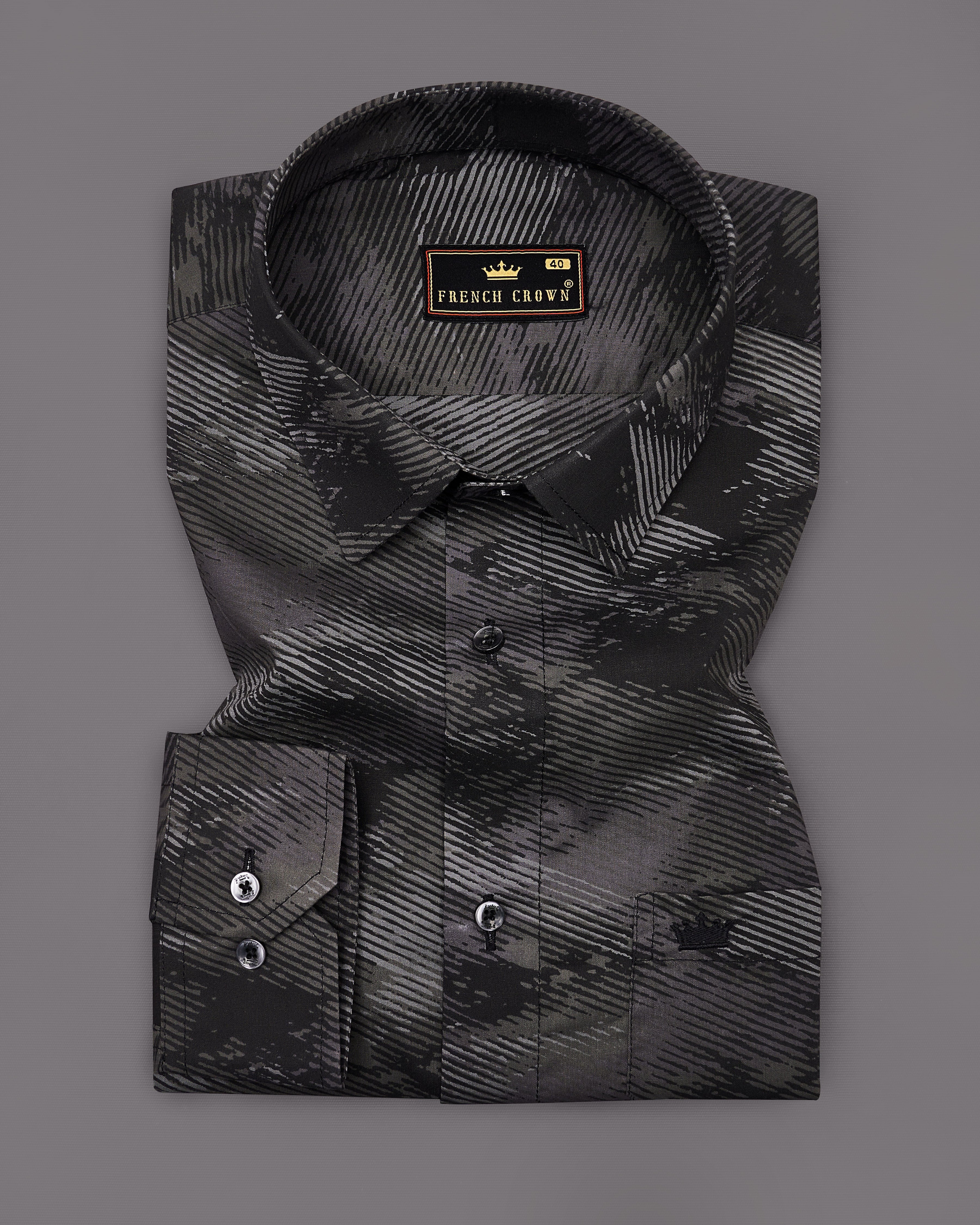 Wenge Gray with Black Premium Cotton Shirt 9134-BLK-38,9134-BLK-H-38,9134-BLK-39,9134-BLK-H-39,9134-BLK-40,9134-BLK-H-40,9134-BLK-42,9134-BLK-H-42,9134-BLK-44,9134-BLK-H-44,9134-BLK-46,9134-BLK-H-46,9134-BLK-48,9134-BLK-H-48,9134-BLK-50,9134-BLK-H-50,9134-BLK-52,9134-BLK-H-52