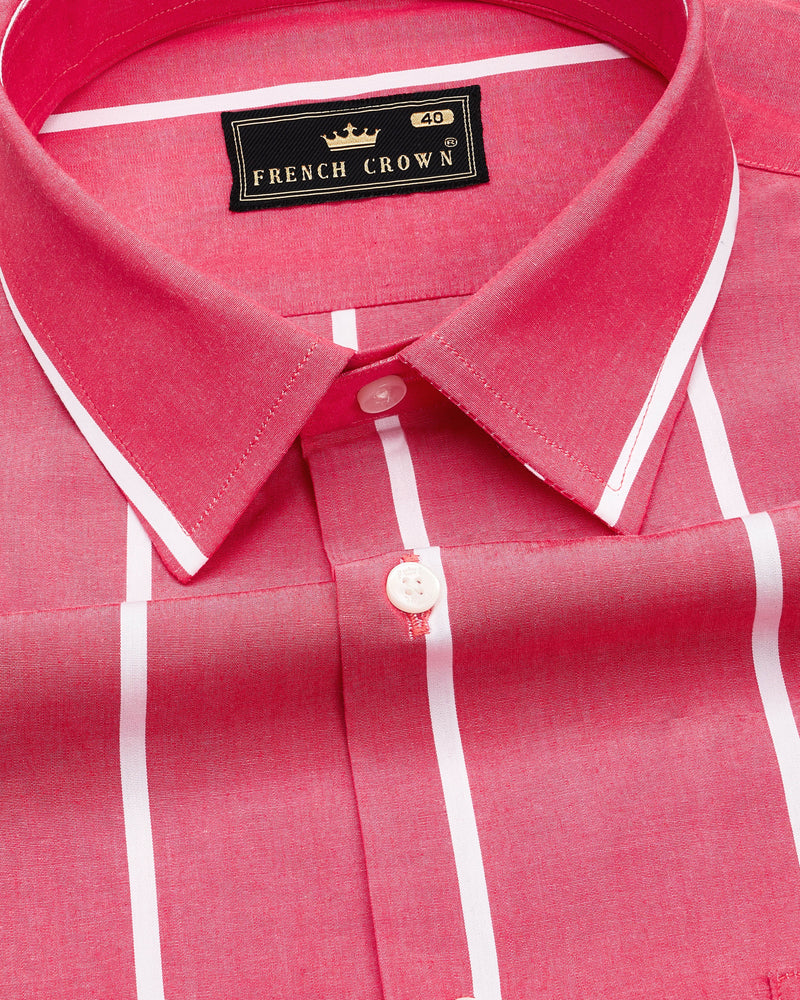 Cabaret Red Striped Premium Cotton Shirt 9217-38,9217-H-38,9217-39,9217-H-39,9217-40,9217-H-40,9217-42,9217-H-42,9217-44,9217-H-44,9217-46,9217-H-46,9217-48,9217-H-48,9217-50,9217-H-50,9217-52,9217-H-52