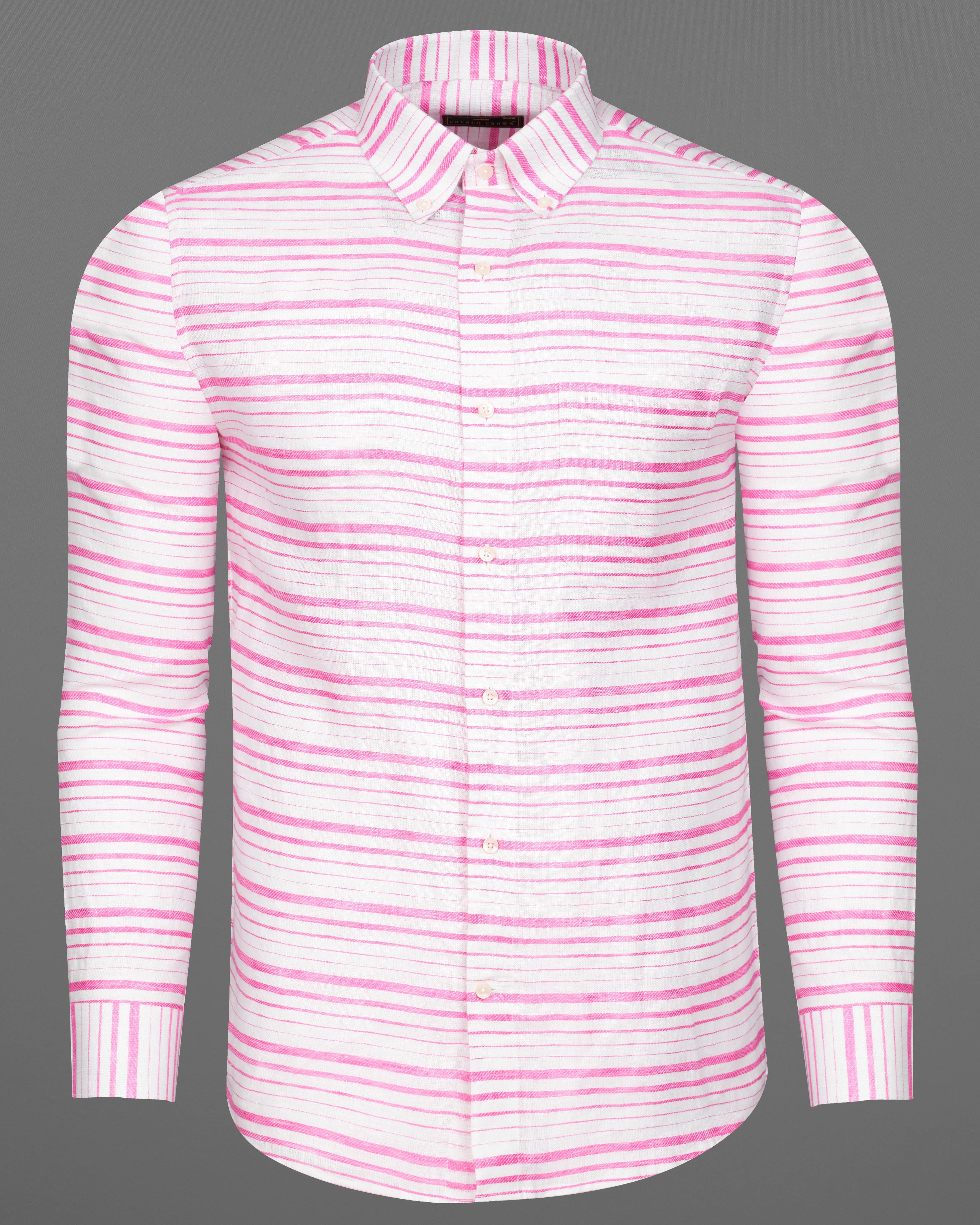 Bright White with Thulian Pink Striped Luxurious Linen Shirt 9218-BD-38,9218-BD-H-38,9218-BD-39,9218-BD-H-39,9218-BD-40,9218-BD-H-40,9218-BD-42,9218-BD-H-42,9218-BD-44,9218-BD-H-44,9218-BD-46,9218-BD-H-46,9218-BD-48,9218-BD-H-48,9218-BD-50,9218-BD-H-50,9218-BD-52,9218-BD-H-52
