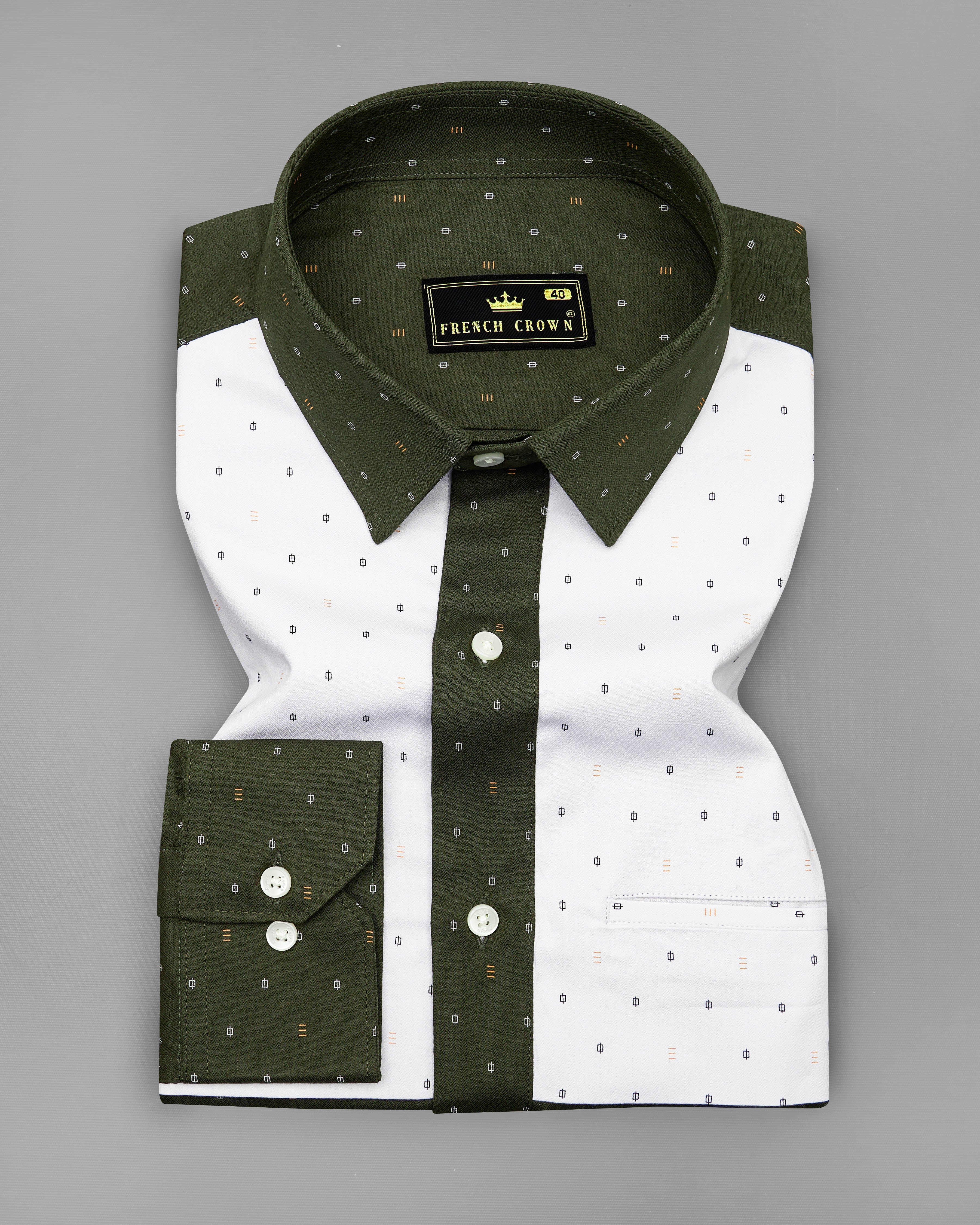 Taupe Green and White Dobby Textured Designer Shirt 9279-P414-38,9279-P414-H-38,9279-P414-39,9279-P414-H-39,9279-P414-40,9279-P414-H-40,9279-P414-42,9279-P414-H-42,9279-P414-44,9279-P414-H-44,9279-P414-46,9279-P414-H-46,9279-P414-48,9279-P414-H-48,9279-P414-50,9279-P414-H-50,9279-P414-52,9279-P414-H-52