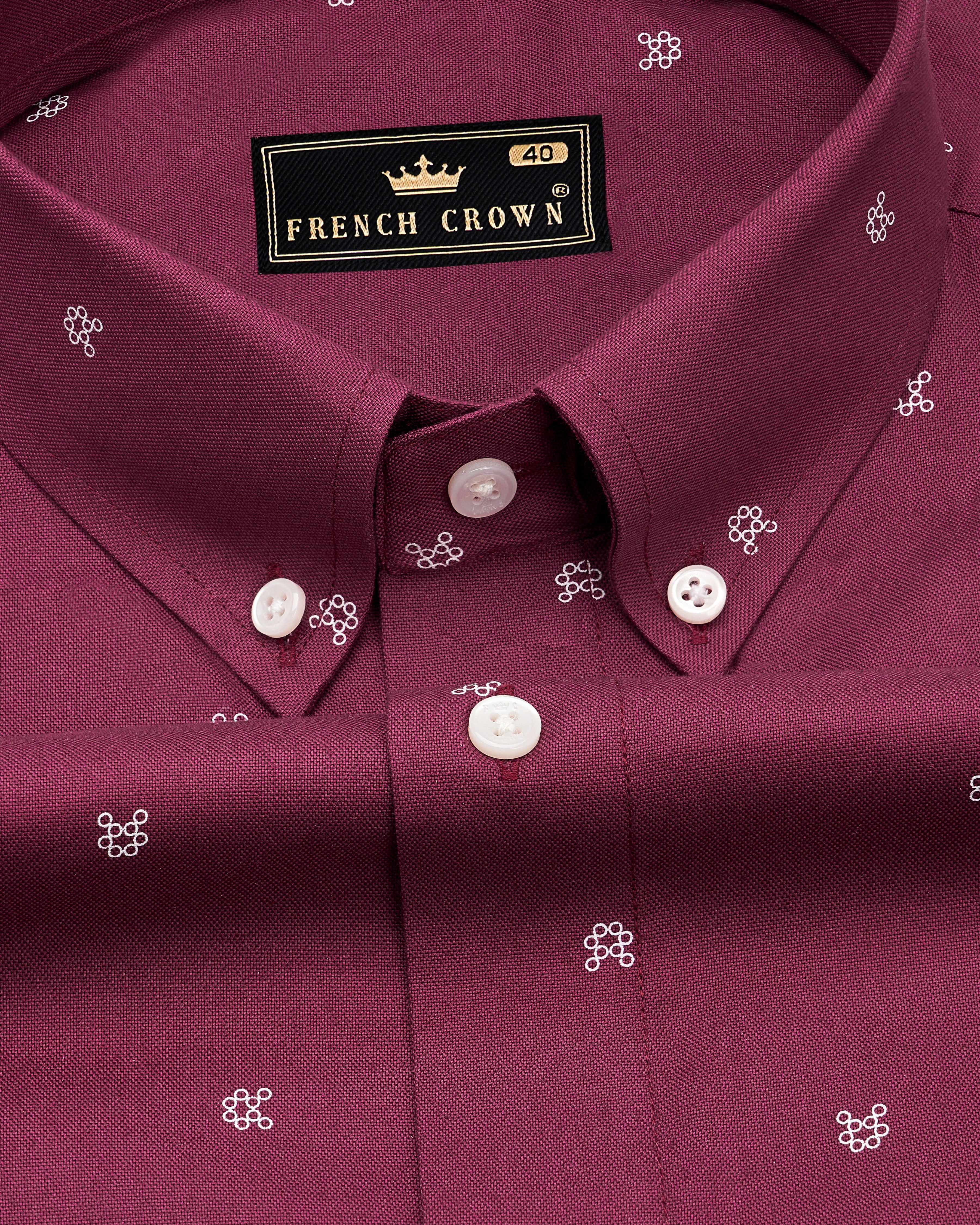 Mauve Maroon and White Royal Oxford Shirt 9329-BD-38, 9329-BD-H-38, 9329-BD-39, 9329-BD-H-39, 9329-BD-40, 9329-BD-H-40, 9329-BD-42, 9329-BD-H-42, 9329-BD-44, 9329-BD-H-44, 9329-BD-46, 9329-BD-H-46, 9329-BD-48, 9329-BD-H-48, 9329-BD-50, 9329-BD-H-50, 9329-BD-52, 9329-BD-H-52
