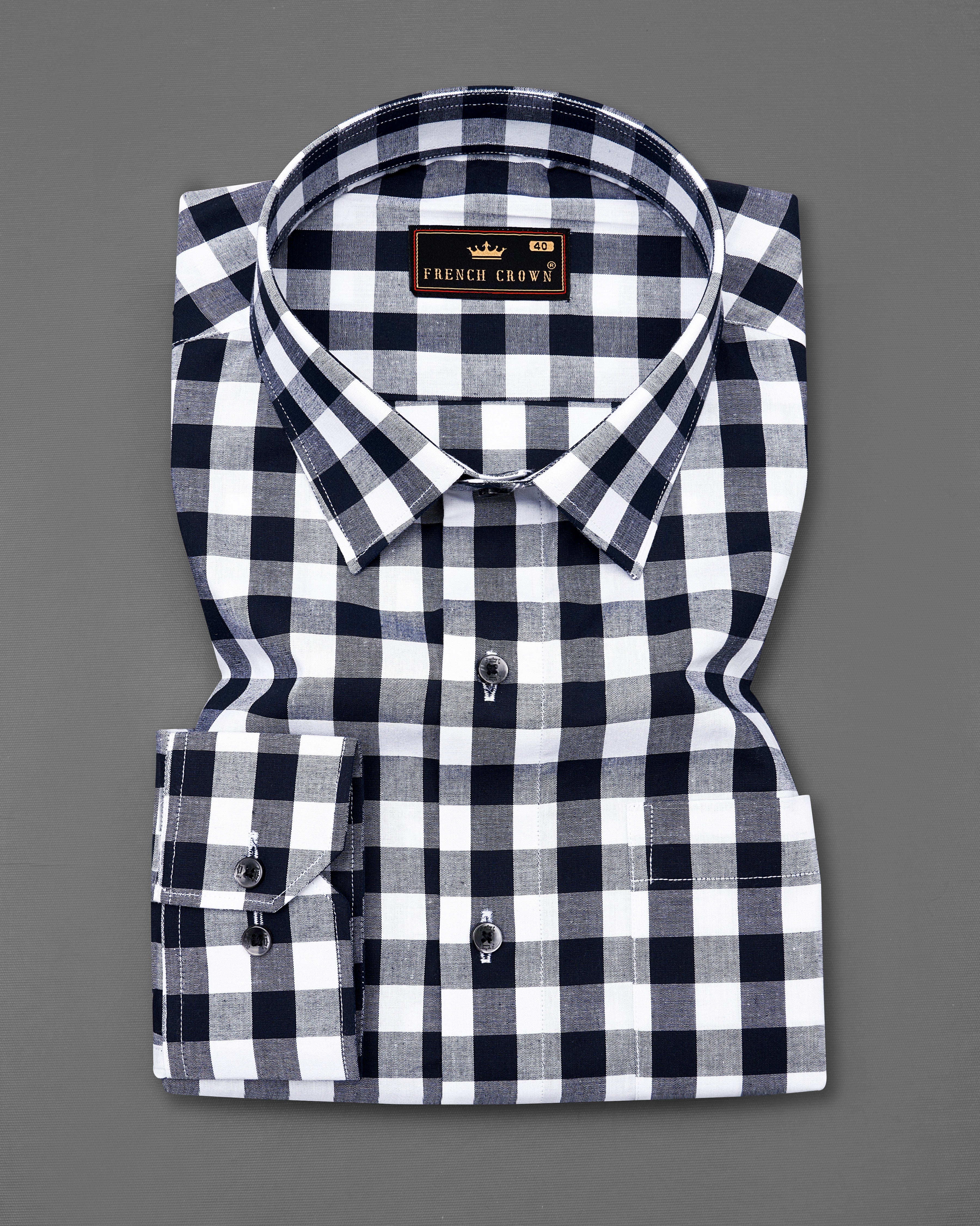 Bright White with Jade Black Checkered Premium Cotton Shirt 9341-BLK-38, 9341-BLK-H-38, 9341-BLK-39, 9341-BLK-H-39, 9341-BLK-40, 9341-BLK-H-40, 9341-BLK-42, 9341-BLK-H-42, 9341-BLK-44, 9341-BLK-H-44, 9341-BLK-46, 9341-BLK-H-46, 9341-BLK-48, 9341-BLK-H-48, 9341-BLK-50, 9341-BLK-H-50, 9341-BLK-52, 9341-BLK-H-52