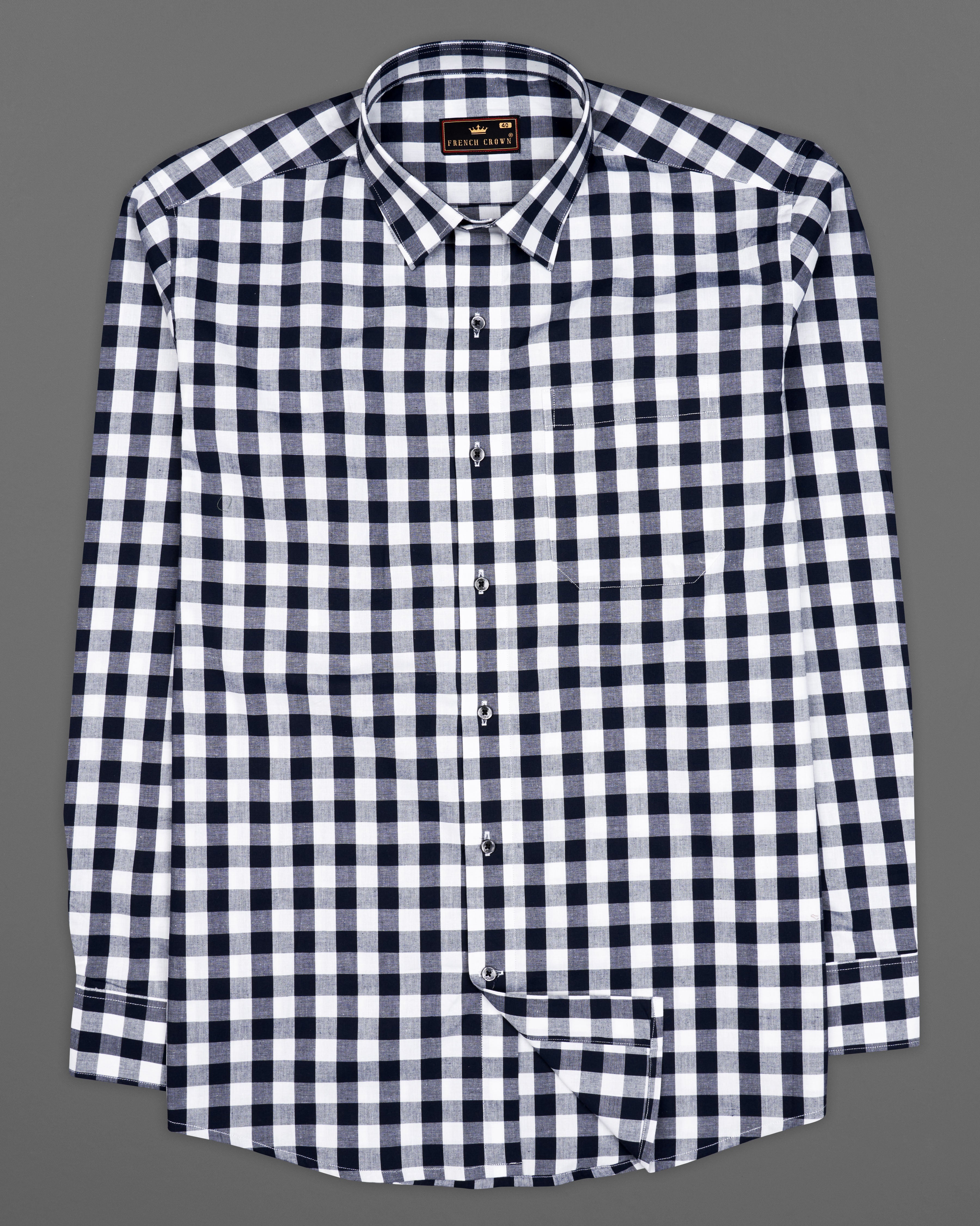 Bright White with Jade Black Checkered Premium Cotton Shirt 9341-BLK-38, 9341-BLK-H-38, 9341-BLK-39, 9341-BLK-H-39, 9341-BLK-40, 9341-BLK-H-40, 9341-BLK-42, 9341-BLK-H-42, 9341-BLK-44, 9341-BLK-H-44, 9341-BLK-46, 9341-BLK-H-46, 9341-BLK-48, 9341-BLK-H-48, 9341-BLK-50, 9341-BLK-H-50, 9341-BLK-52, 9341-BLK-H-52