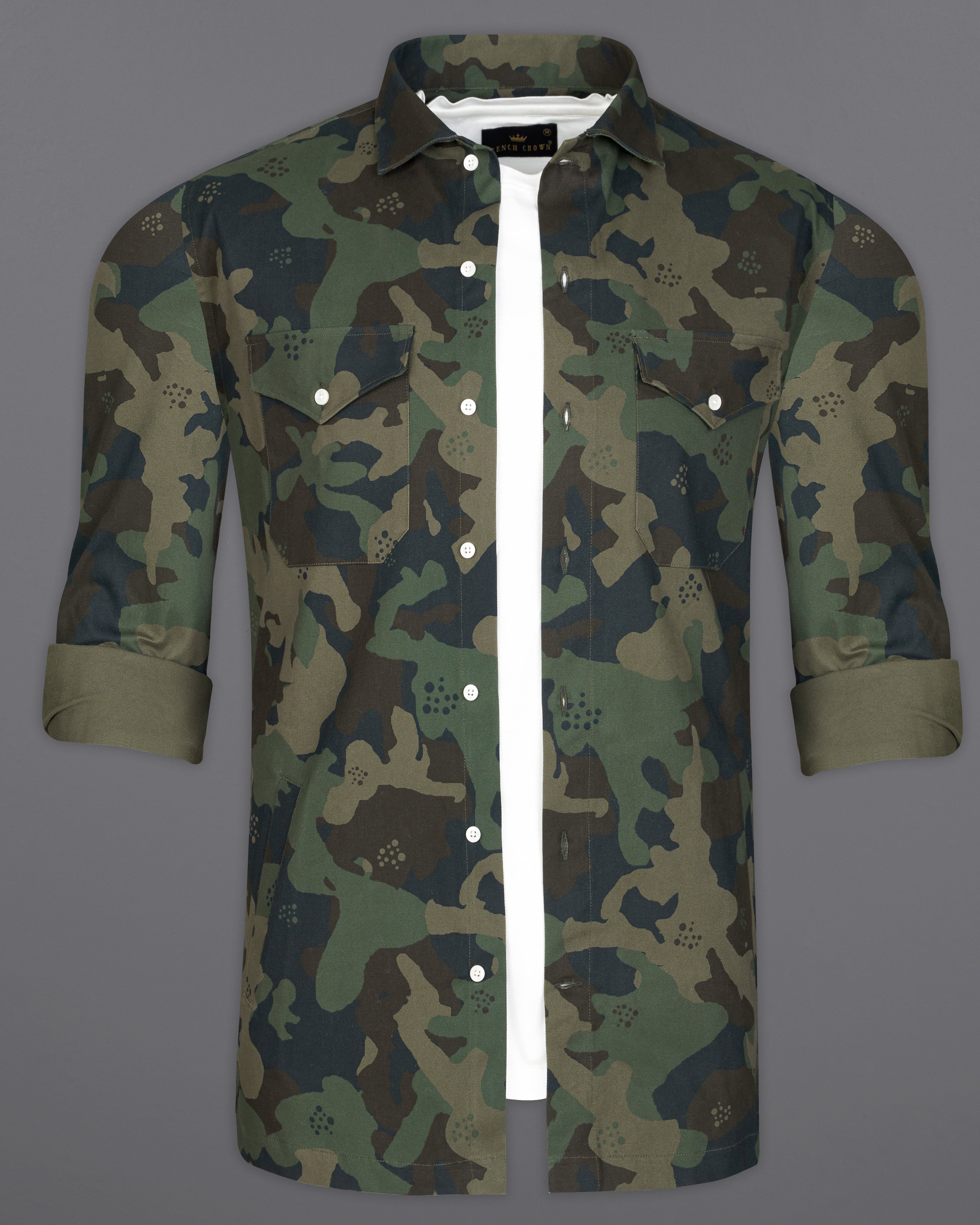 Makara Brown with Fuscous Green and Charade Blue Camouflage Royal Oxford Overshirt 9384-CA-OS-P277-38, 9384-CA-OS-P277-H-38, 9384-CA-OS-P277-39, 9384-CA-OS-P277-H-39, 9384-CA-OS-P277-40, 9384-CA-OS-P277-H-40, 9384-CA-OS-P277-42, 9384-CA-OS-P277-H-42, 9384-CA-OS-P277-44, 9384-CA-OS-P277-H-44, 9384-CA-OS-P277-46, 9384-CA-OS-P277-H-46, 9384-CA-OS-P277-48, 9384-CA-OS-P277-H-48, 9384-CA-OS-P277-50, 9384-CA-OS-P277-H-50, 9384-CA-OS-P277-52, 9384-CA-OS-P277-H-52