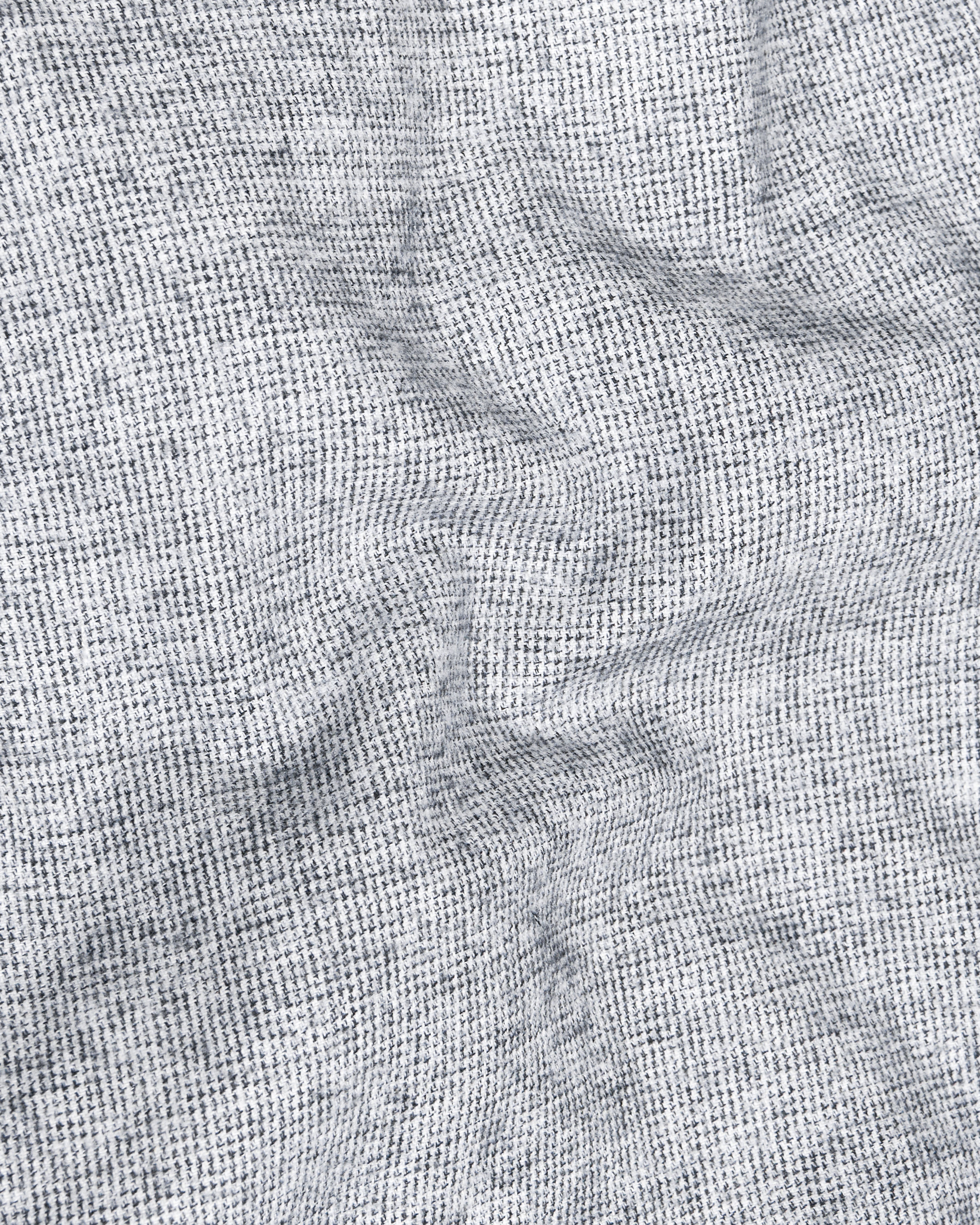 Powder Ash Gray with Brown Elbow Patch Flannel Bomber Jacket