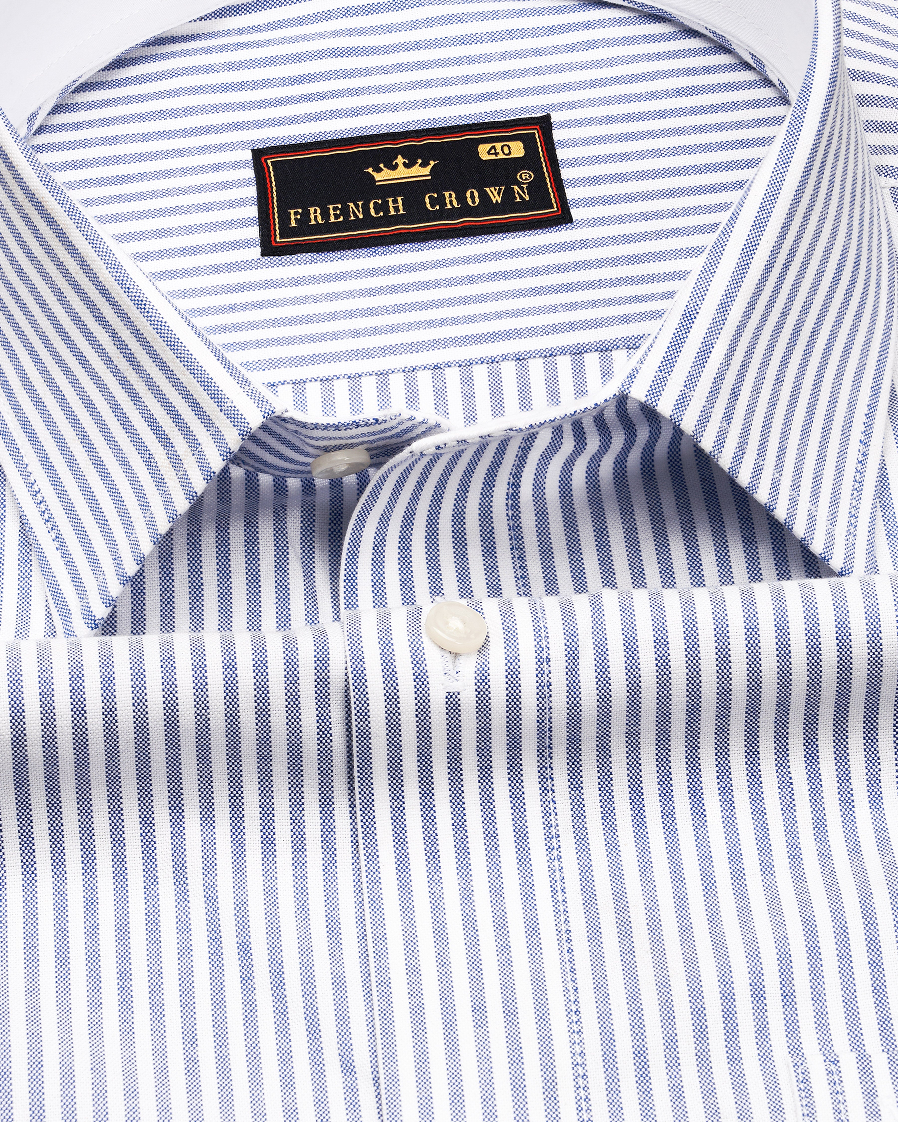 Bright White with Casper Blue Striped Royal Oxford Shirt 9450-CP-38, 9450-CP-H-38, 9450-CP-39, 9450-CP-H-39, 9450-CP-40, 9450-CP-H-40, 9450-CP-42, 9450-CP-H-42, 9450-CP-44, 9450-CP-H-44, 9450-CP-46, 9450-CP-H-46, 9450-CP-48, 9450-CP-H-48, 9450-CP-50, 9450-CP-H-50, 9450-CP-52, 9450-CP-H-52