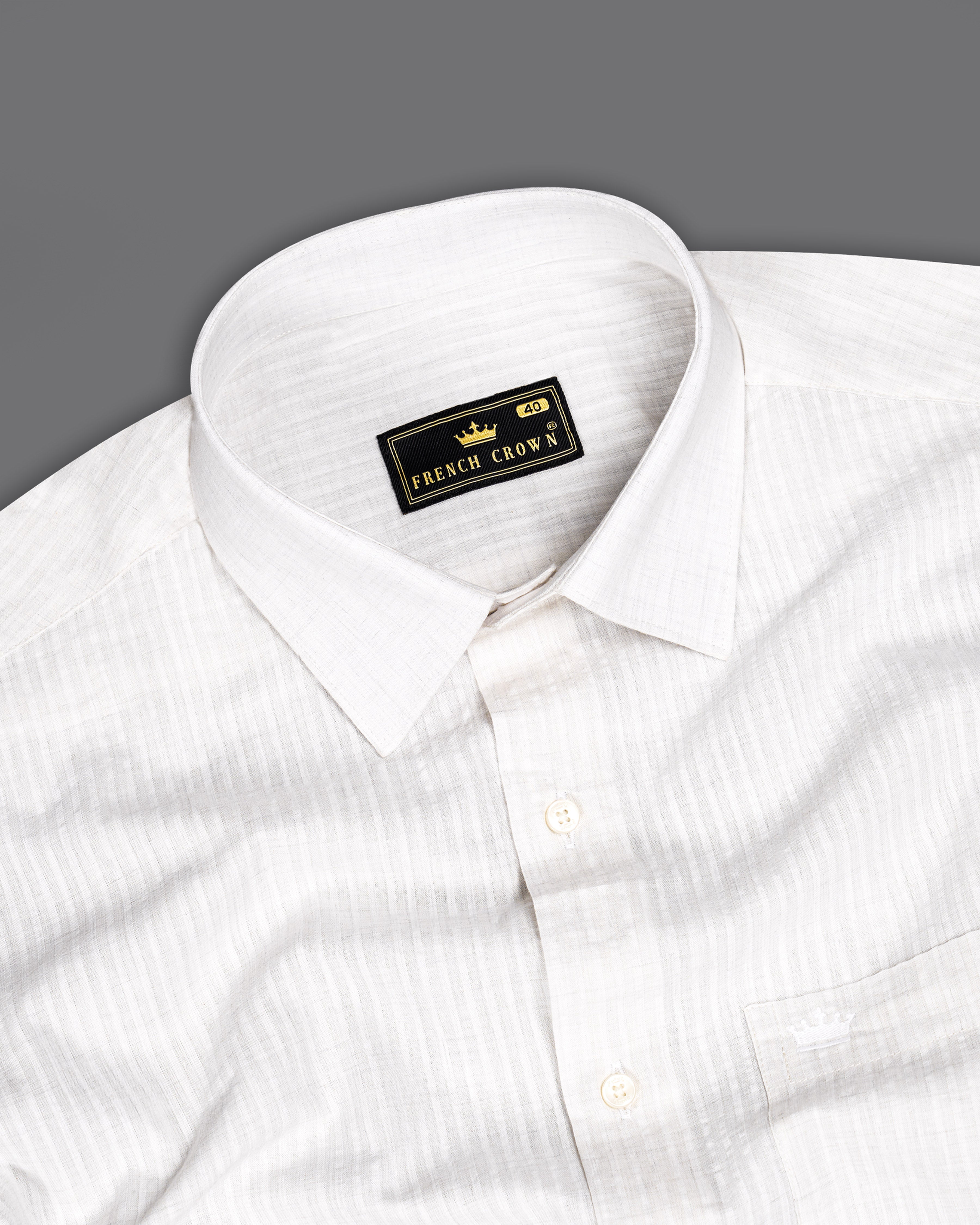Off White Striped Premium Giza Cotton Shirt 9457-38, 9457-H-38, 9457-39, 9457-H-39, 9457-40, 9457-H-40, 9457-42, 9457-H-42, 9457-44, 9457-H-44, 9457-46, 9457-H-46, 9457-48, 9457-H-48, 9457-50, 9457-H-50, 9457-52, 9457-H-52