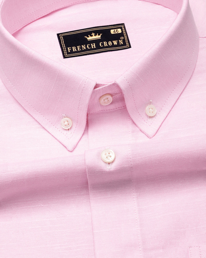 Cosmos Pink Button-Down Luxurious Linen Shirt 9511-BD-38, 9511-BD-H-38, 9511-BD-39, 9511-BD-H-39, 9511-BD-40, 9511-BD-H-40, 9511-BD-42, 9511-BD-H-42, 9511-BD-44, 9511-BD-H-44, 9511-BD-46, 9511-BD-H-46, 9511-BD-48, 9511-BD-H-48, 9511-BD-50, 9511-BD-H-50, 9511-BD-52, 9511-BD-H-52
