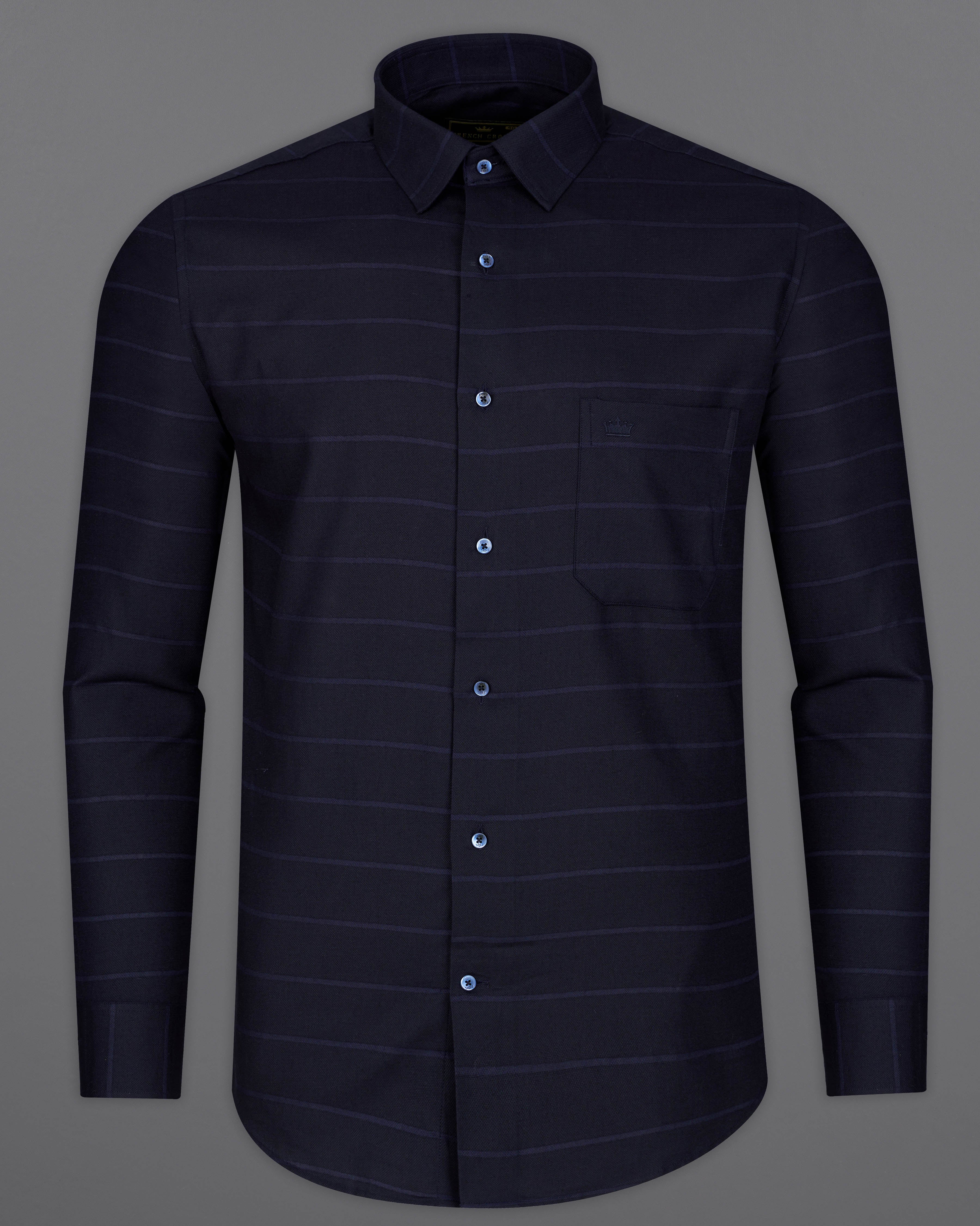 Cinder Black Striped Dobby Textured Premium Giza Cotton Shirt 9558-BLE-38, 9558-BLE-H-38, 9558-BLE-39, 9558-BLE-H-39, 9558-BLE-40, 9558-BLE-H-40, 9558-BLE-42, 9558-BLE-H-42, 9558-BLE-44, 9558-BLE-H-44, 9558-BLE-46, 9558-BLE-H-46, 9558-BLE-48, 9558-BLE-H-48, 9558-BLE-50, 9558-BLE-H-50, 9558-BLE-52, 9558-BLE-H-52