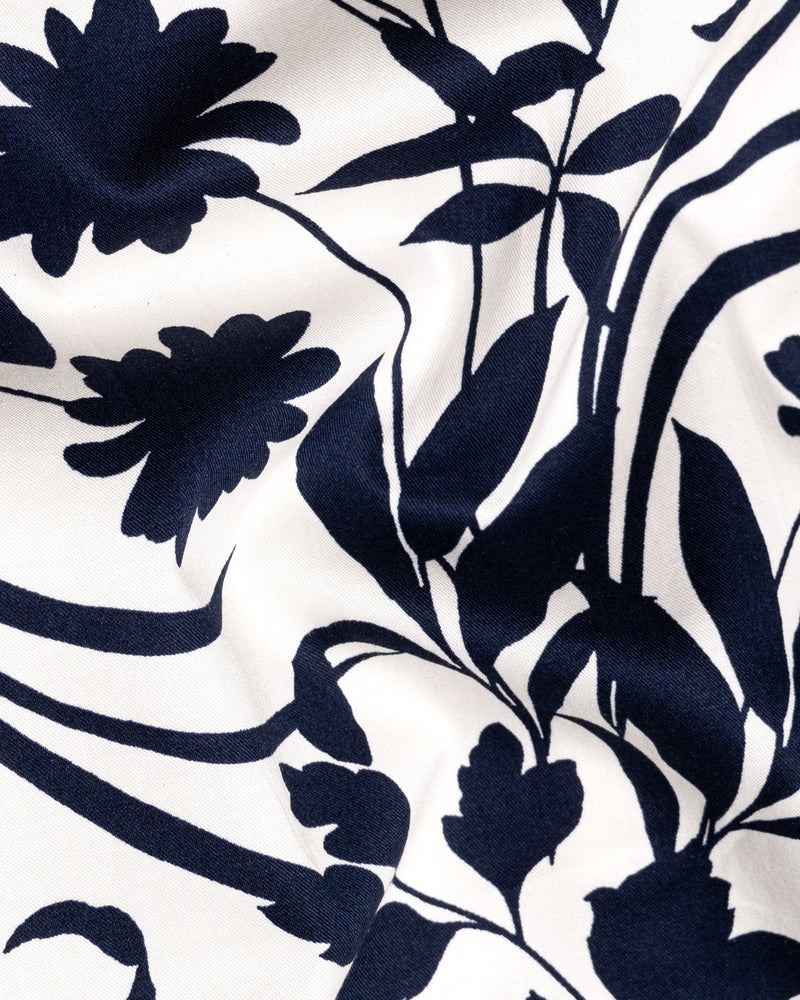 Cinder Black and White Floral Printed Premium Cotton Shirt 9573-CC-BLE-SS-H-38, 9573-CC-BLE-SS-H-39, 9573-CC-BLE-SS-H-40, 9573-CC-BLE-SS-H-42, 9573-CC-BLE-SS-H-44, 9573-CC-BLE-SS-H-46, 9573-CC-BLE-SS-H-48, 9573-CC-BLE-SS-H-50, 9573-CC-BLE-SS-H-52