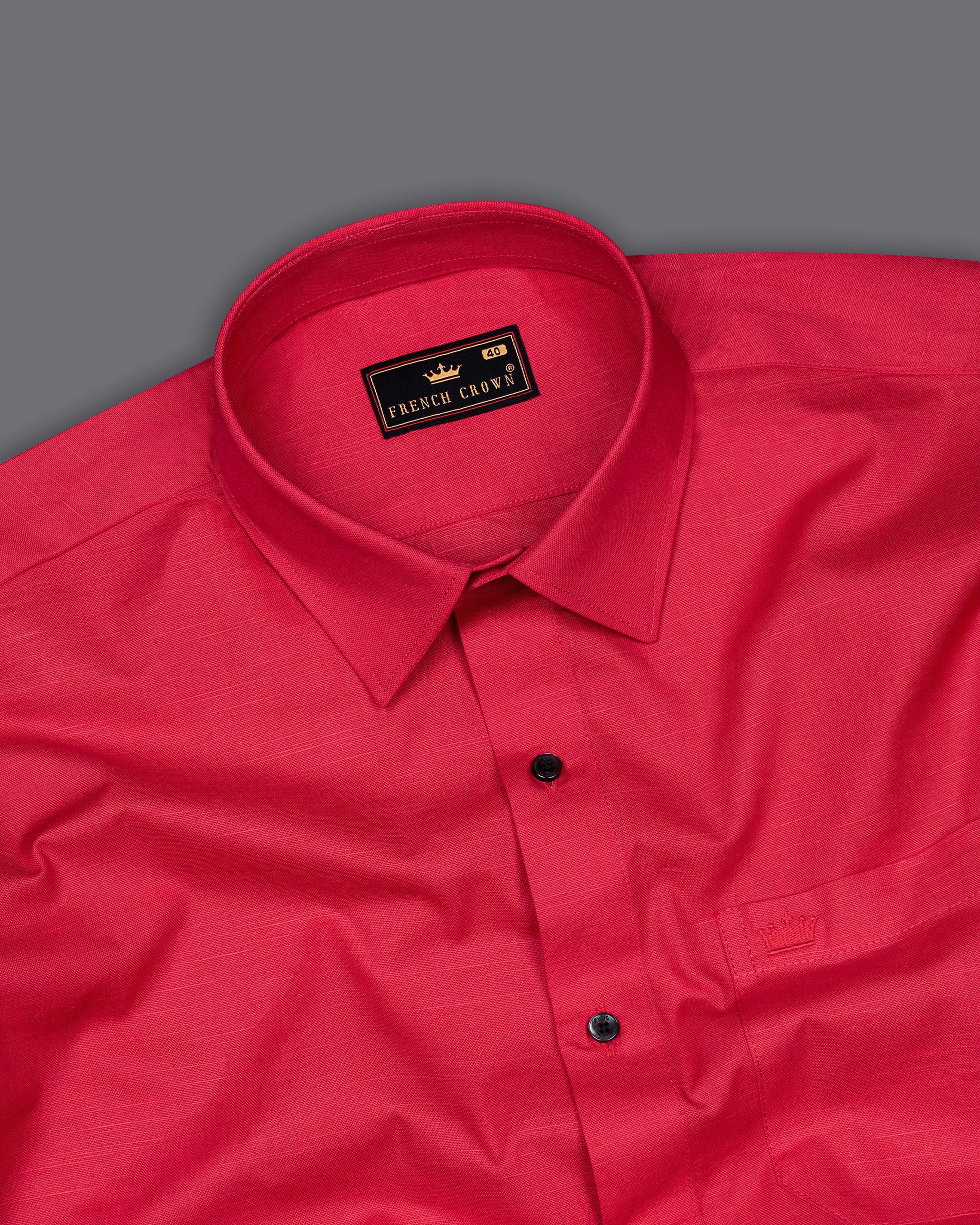 Cardinal Red Luxurious Linen Shirt 9612-BLK-38,9612-BLK-H-38,9612-BLK-39,9612-BLK-H-39,9612-BLK-40,9612-BLK-H-40,9612-BLK-42,9612-BLK-H-42,9612-BLK-44,9612-BLK-H-44,9612-BLK-46,9612-BLK-H-46,9612-BLK-48,9612-BLK-H-48,9612-BLK-50,9612-BLK-H-50,9612-BLK-52,9612-BLK-H-52