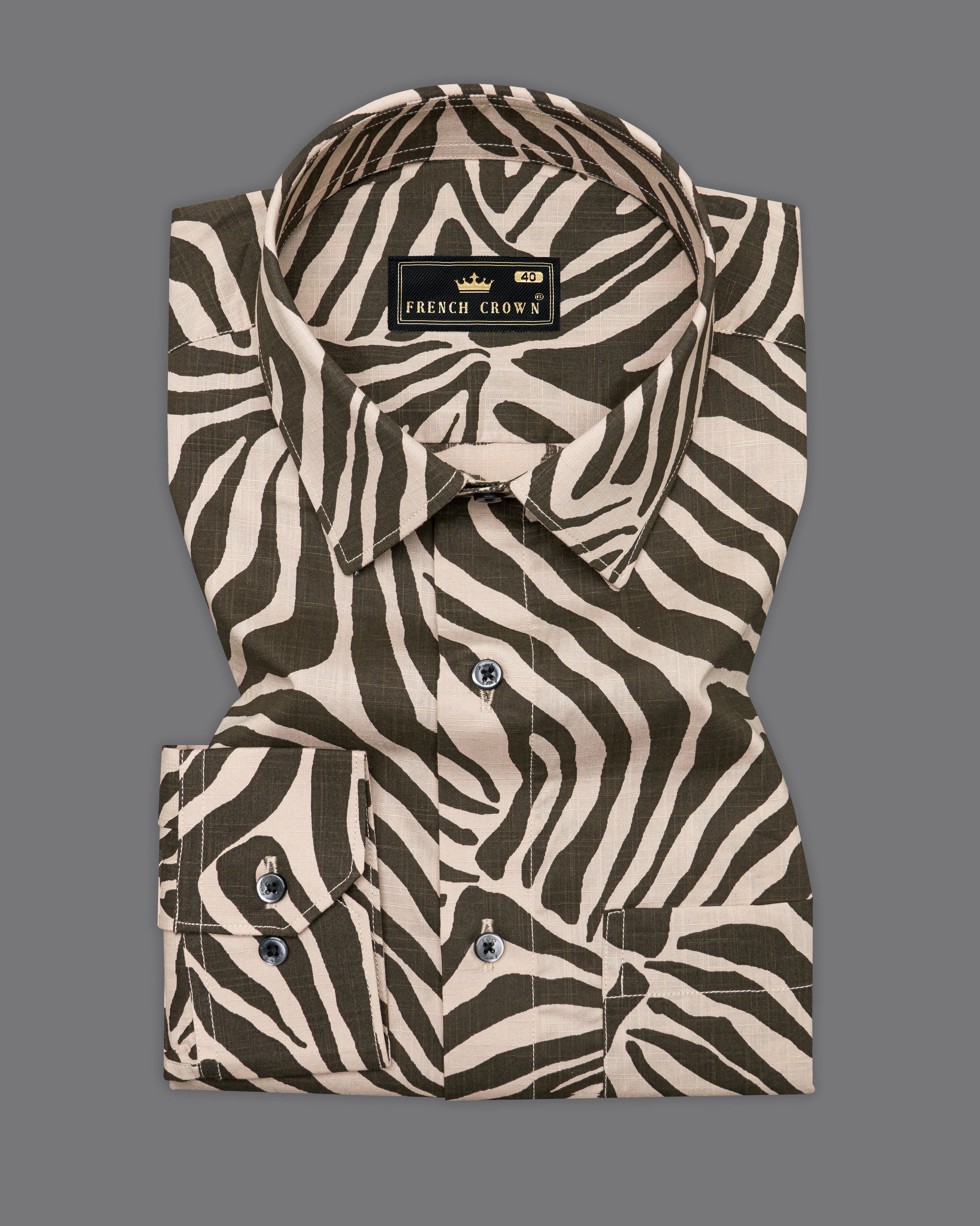 Gainsboro Beige with Armadillo Green Animal Printed Premium Cotton Shirt 9652-BLK-38,9652-BLK-H-38,9652-BLK-39,9652-BLK-H-39,9652-BLK-40,9652-BLK-H-40,9652-BLK-42,9652-BLK-H-42,9652-BLK-44,9652-BLK-H-44,9652-BLK-46,9652-BLK-H-46,9652-BLK-48,9652-BLK-H-48,9652-BLK-50,9652-BLK-H-50,9652-BLK-52,9652-BLK-H-52