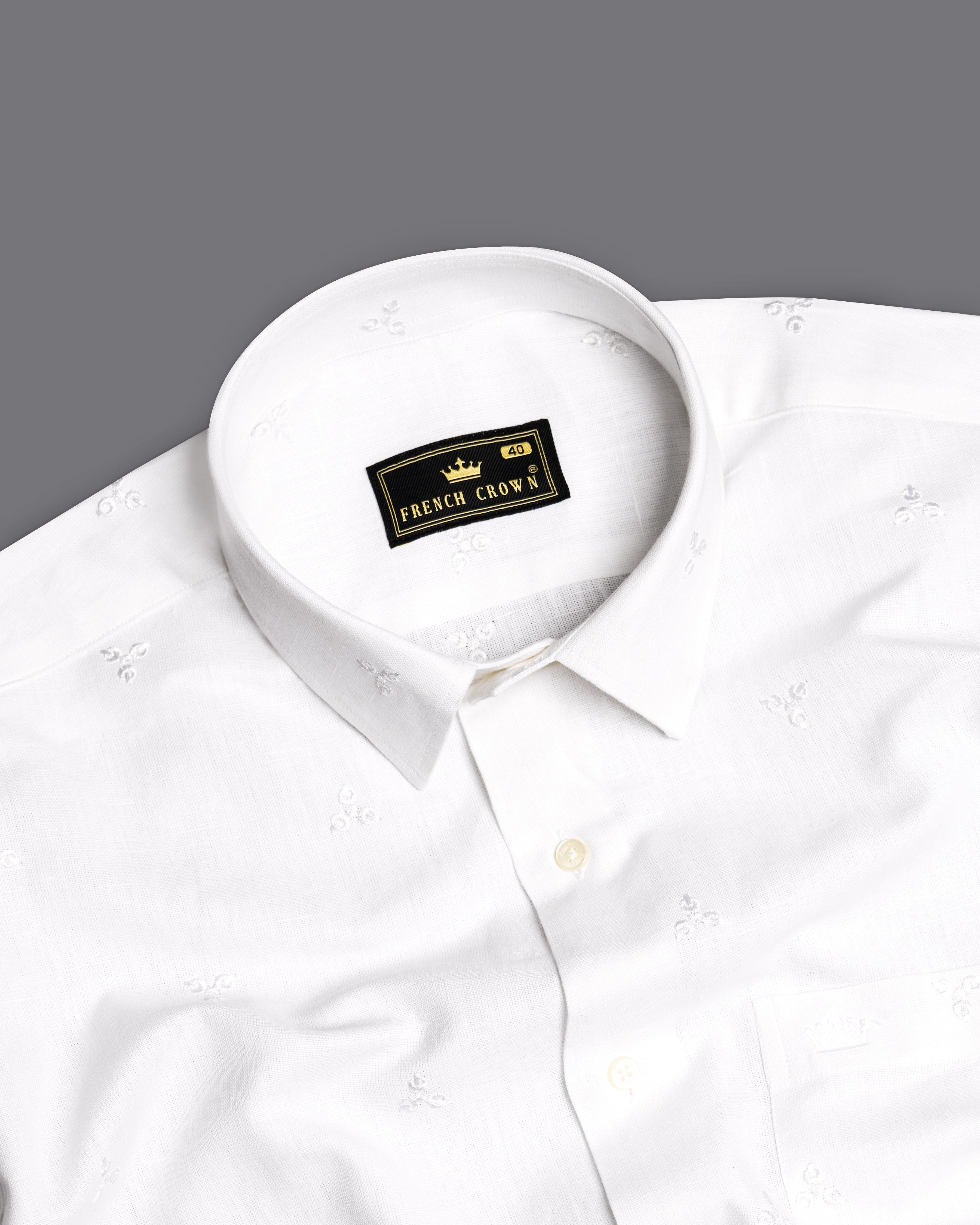 Bright White Embroidered Luxurious Linen Shirt 9721-38, 9721-H-38, 9721-39, 9721-H-39, 9721-40, 9721-H-40, 9721-42, 9721-H-42, 9721-44, 9721-H-44, 9721-46, 9721-H-46, 9721-48, 9721-H-48, 9721-50, 9721-H-50, 9721-52, 9721-H-52