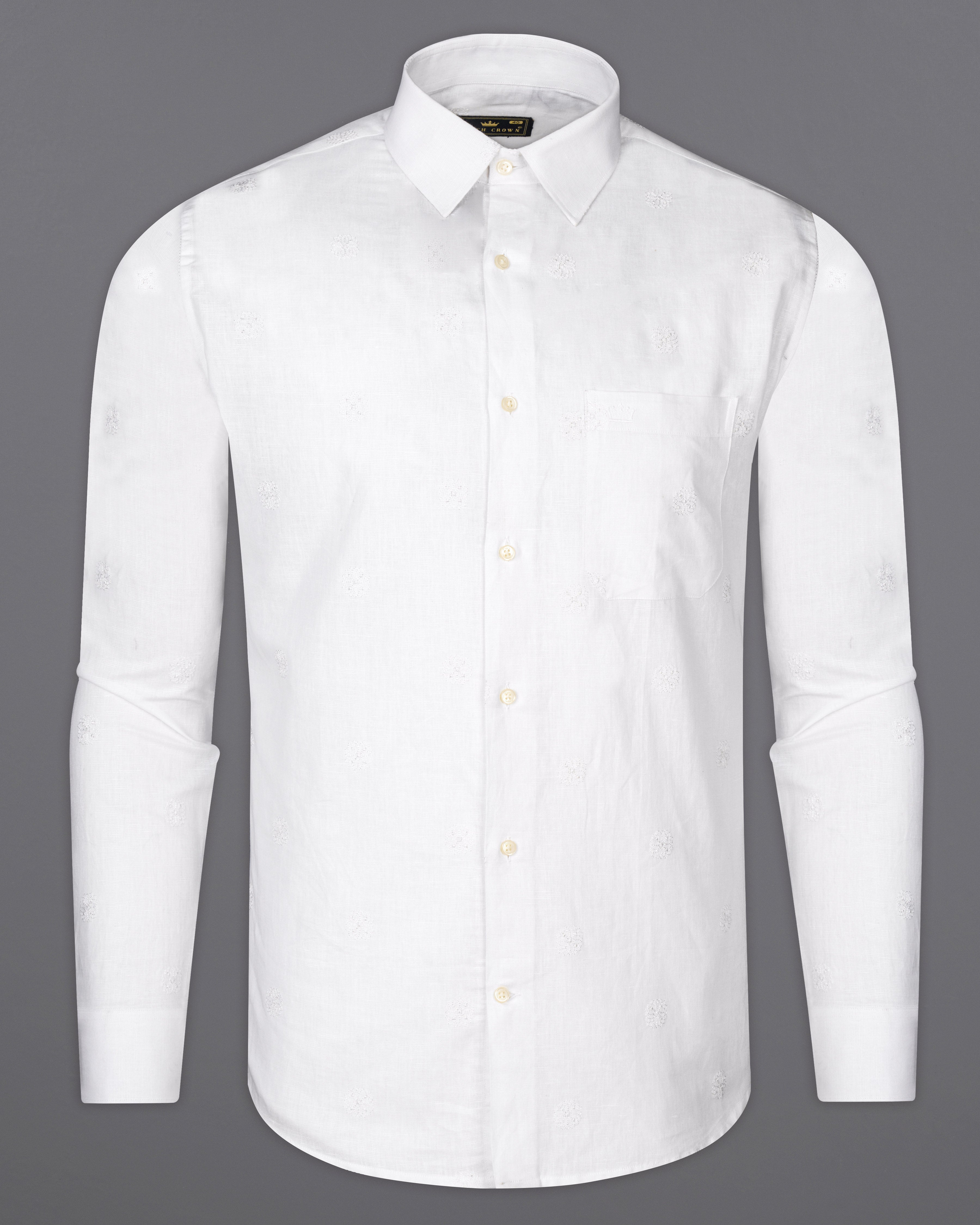 Bright White Embroidered Luxurious Linen Shirt 9726-38, 9726-H-38, 9726-39, 9726-H-39, 9726-40, 9726-H-40, 9726-42, 9726-H-42, 9726-44, 9726-H-44, 9726-46, 9726-H-46, 9726-48, 9726-H-48, 9726-50, 9726-H-50, 9726-52, 9726-H-52