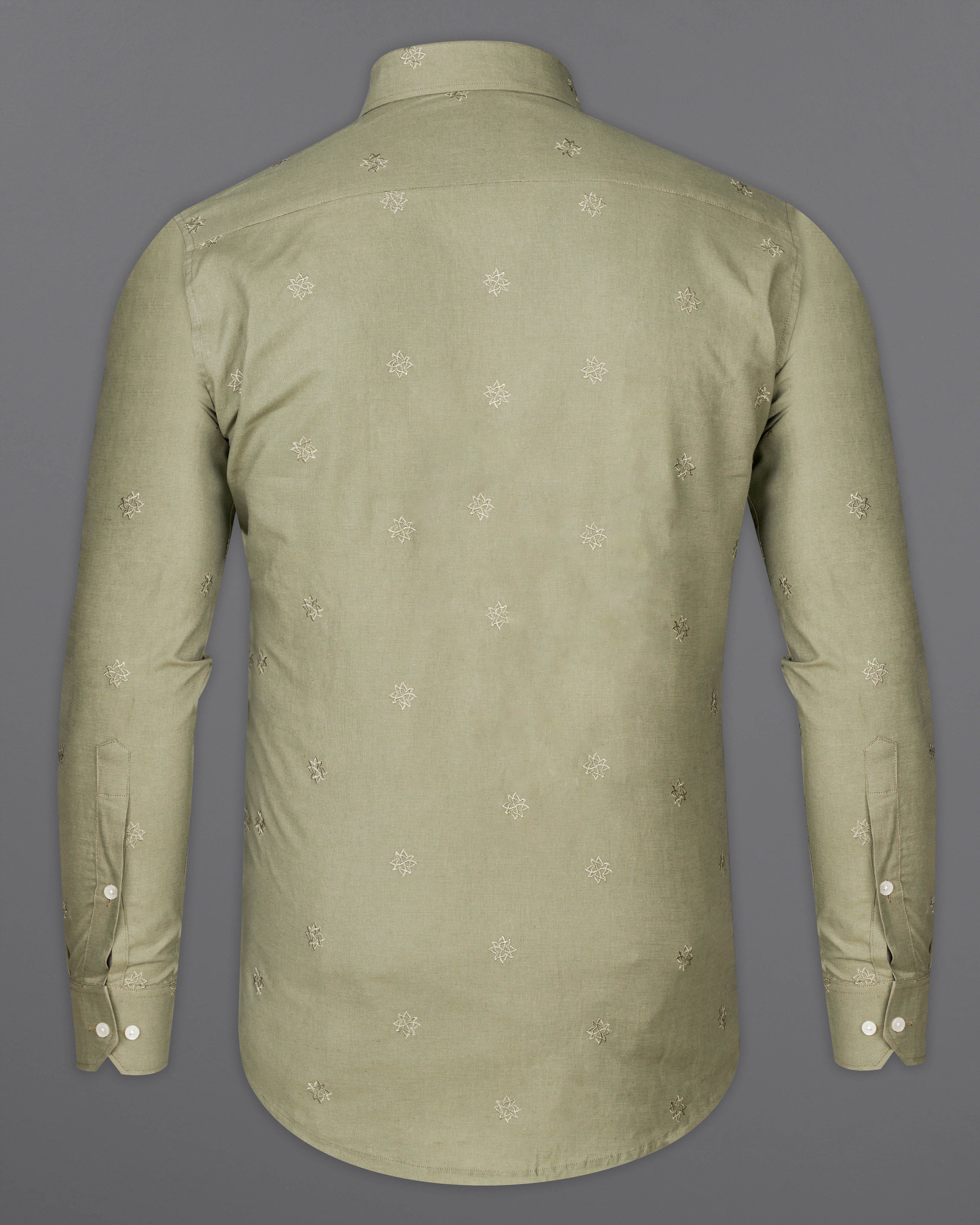 Taupe Green Embroidered Luxurious Linen Shirt 9727-38, 9727-H-38, 9727-39, 9727-H-39, 9727-40, 9727-H-40, 9727-42, 9727-H-42, 9727-44, 9727-H-44, 9727-46, 9727-H-46, 9727-48, 9727-H-48, 9727-50, 9727-H-50, 9727-52, 9727-H-52