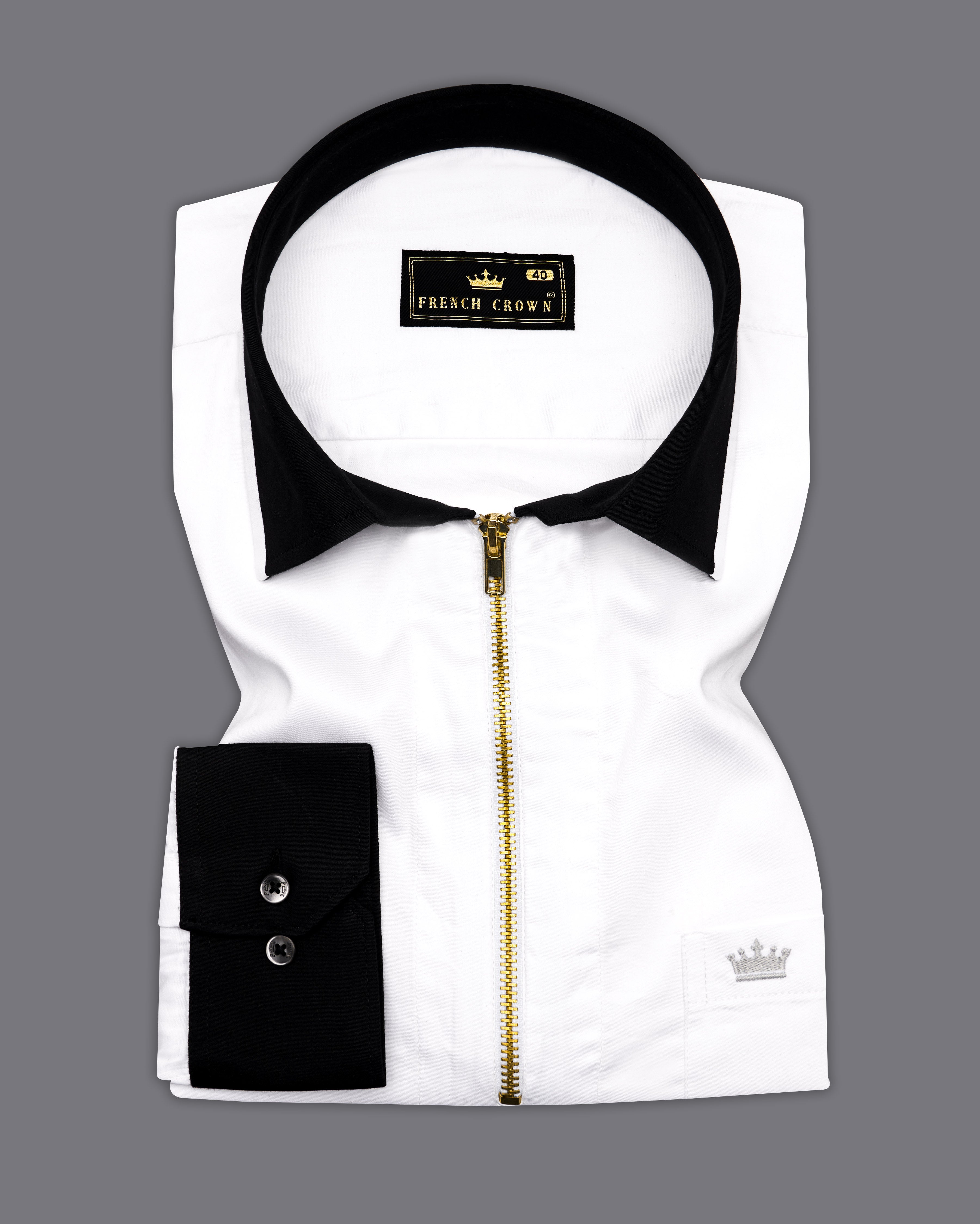 Bright White Super Soft Premium Cotton Designer Shirt with Black Collar and Cuffs 9730-BCC-ZP-P76-38, 9730-BCC-ZP-P76-H-38, 9730-BCC-ZP-P76-39, 9730-BCC-ZP-P76-H-39, 9730-BCC-ZP-P76-40, 9730-BCC-ZP-P76-H-40, 9730-BCC-ZP-P76-42, 9730-BCC-ZP-P76-H-42, 9730-BCC-ZP-P76-44, 9730-BCC-ZP-P76-H-44, 9730-BCC-ZP-P76-46, 9730-BCC-ZP-P76-H-46, 9730-BCC-ZP-P76-48, 9730-BCC-ZP-P76-H-48, 9730-BCC-ZP-P76-50, 9730-BCC-ZP-P76-H-50, 9730-BCC-ZP-P76-52, 9730-BCC-ZP-P76-H-52