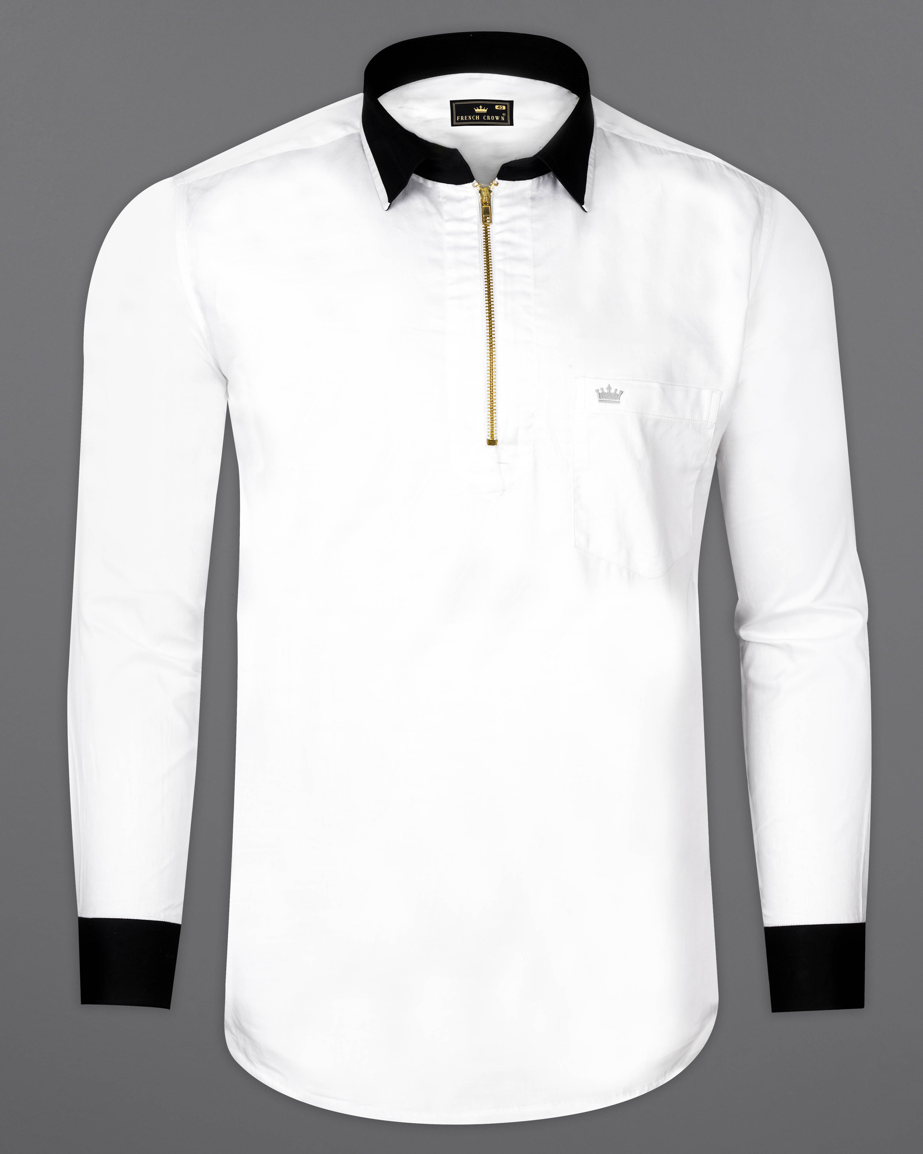 Bright White Super Soft Premium Cotton Designer Shirt with Black Collar and Cuffs 9730-BCC-ZP-P76-38, 9730-BCC-ZP-P76-H-38, 9730-BCC-ZP-P76-39, 9730-BCC-ZP-P76-H-39, 9730-BCC-ZP-P76-40, 9730-BCC-ZP-P76-H-40, 9730-BCC-ZP-P76-42, 9730-BCC-ZP-P76-H-42, 9730-BCC-ZP-P76-44, 9730-BCC-ZP-P76-H-44, 9730-BCC-ZP-P76-46, 9730-BCC-ZP-P76-H-46, 9730-BCC-ZP-P76-48, 9730-BCC-ZP-P76-H-48, 9730-BCC-ZP-P76-50, 9730-BCC-ZP-P76-H-50, 9730-BCC-ZP-P76-52, 9730-BCC-ZP-P76-H-52