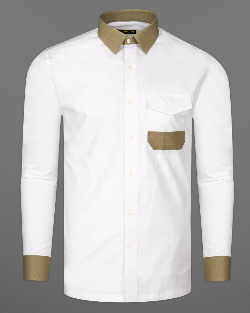 Bright White And Brown Cuff and Collar Premium Cotton Designer Shirt 9746-P220-38, 9746-P220-H-38, 9746-P220-39, 9746-P220-H-39, 9746-P220-40, 9746-P220-H-40, 9746-P220-42, 9746-P220-H-42, 9746-P220-44, 9746-P220-H-44, 9746-P220-46, 9746-P220-H-46, 9746-P220-48, 9746-P220-H-48, 9746-P220-50, 9746-P220-H-50, 9746-P220-52, 9746-P220-H-52