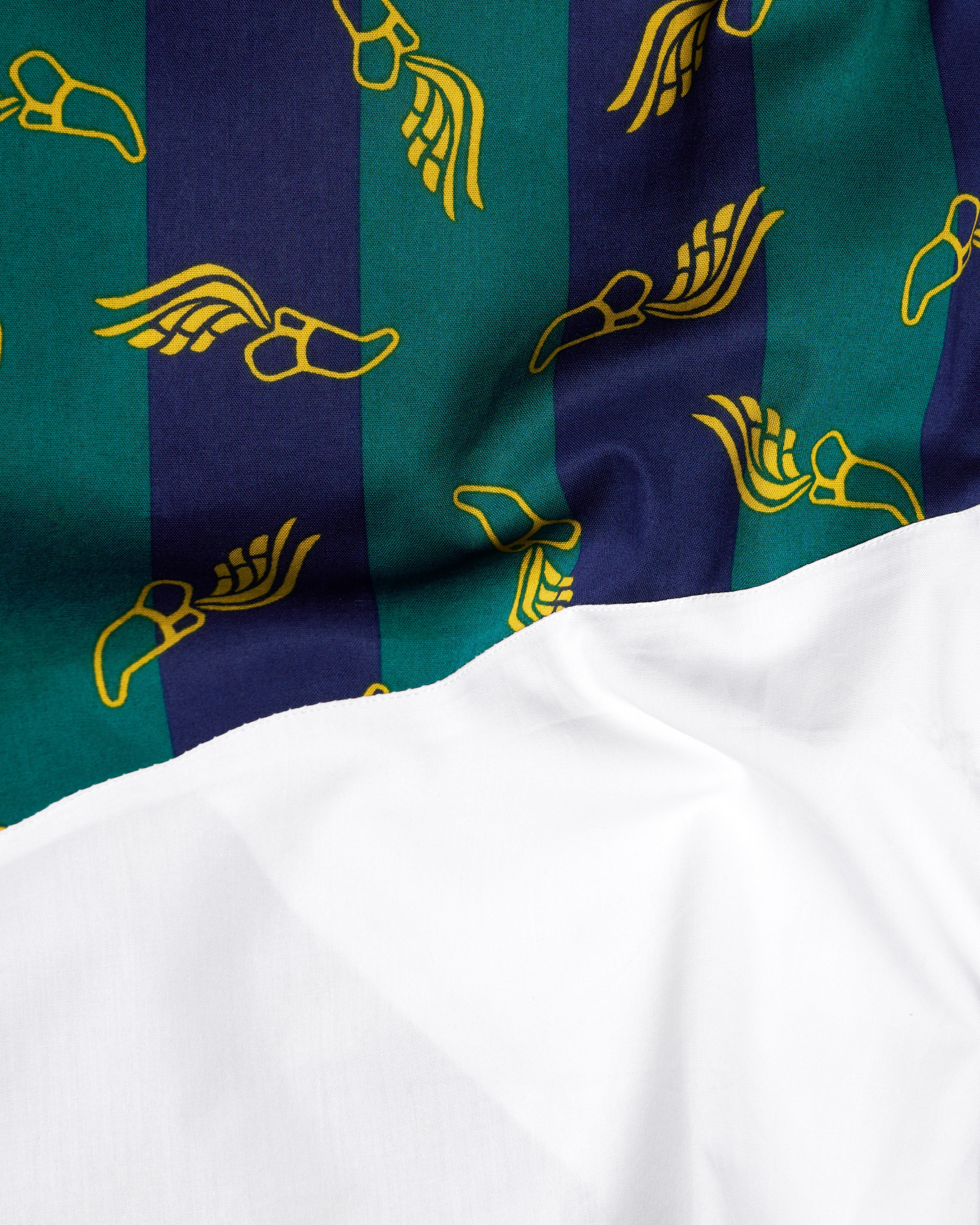 Bright White with Deep Teal Green and Cloud Burst Blue Printed Premium Cotton Designer Shirt 9767-P364-38, 9767-P364-H-38, 9767-P364-39, 9767-P364-H-39, 9767-P364-40, 9767-P364-H-40, 9767-P364-42, 9767-P364-H-42, 9767-P364-44, 9767-P364-H-44, 9767-P364-46, 9767-P364-H-46, 9767-P364-48, 9767-P364-H-48, 9767-P364-50, 9767-P364-H-50, 9767-P364-52, 9767-P364-H-52