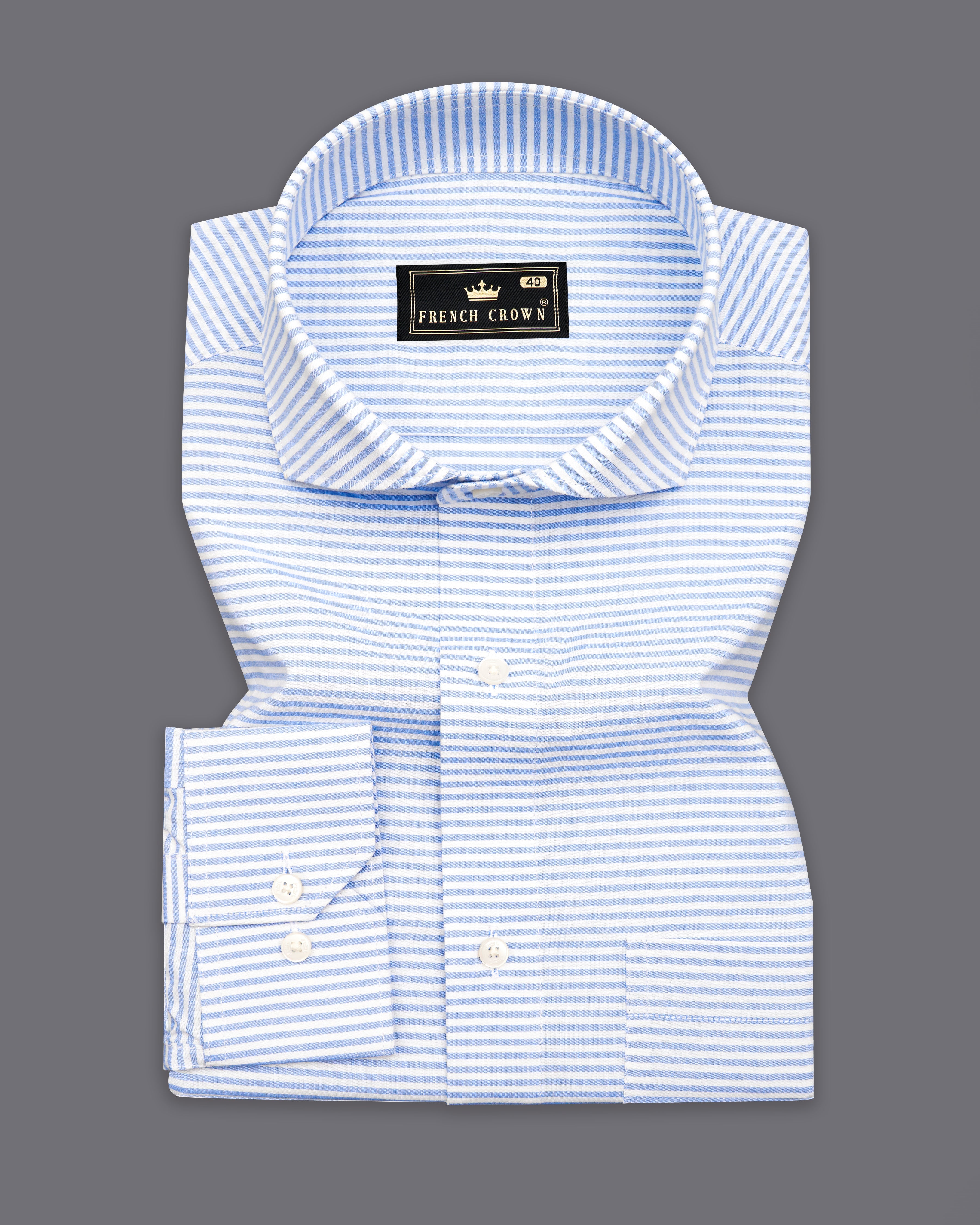 Danube Blue and White Striped Premium Cotton Shirt 9830-CA-38, 9830-CA-H-38, 9830-CA-39, 9830-CA-H-39, 9830-CA-40, 9830-CA-H-40, 9830-CA-42, 9830-CA-H-42, 9830-CA-44, 9830-CA-H-44, 9830-CA-46, 9830-CA-H-46, 9830-CA-48, 9830-CA-H-48, 9830-CA-50, 9830-CA-H-50, 9830-CA-52, 9830-CA-H-52