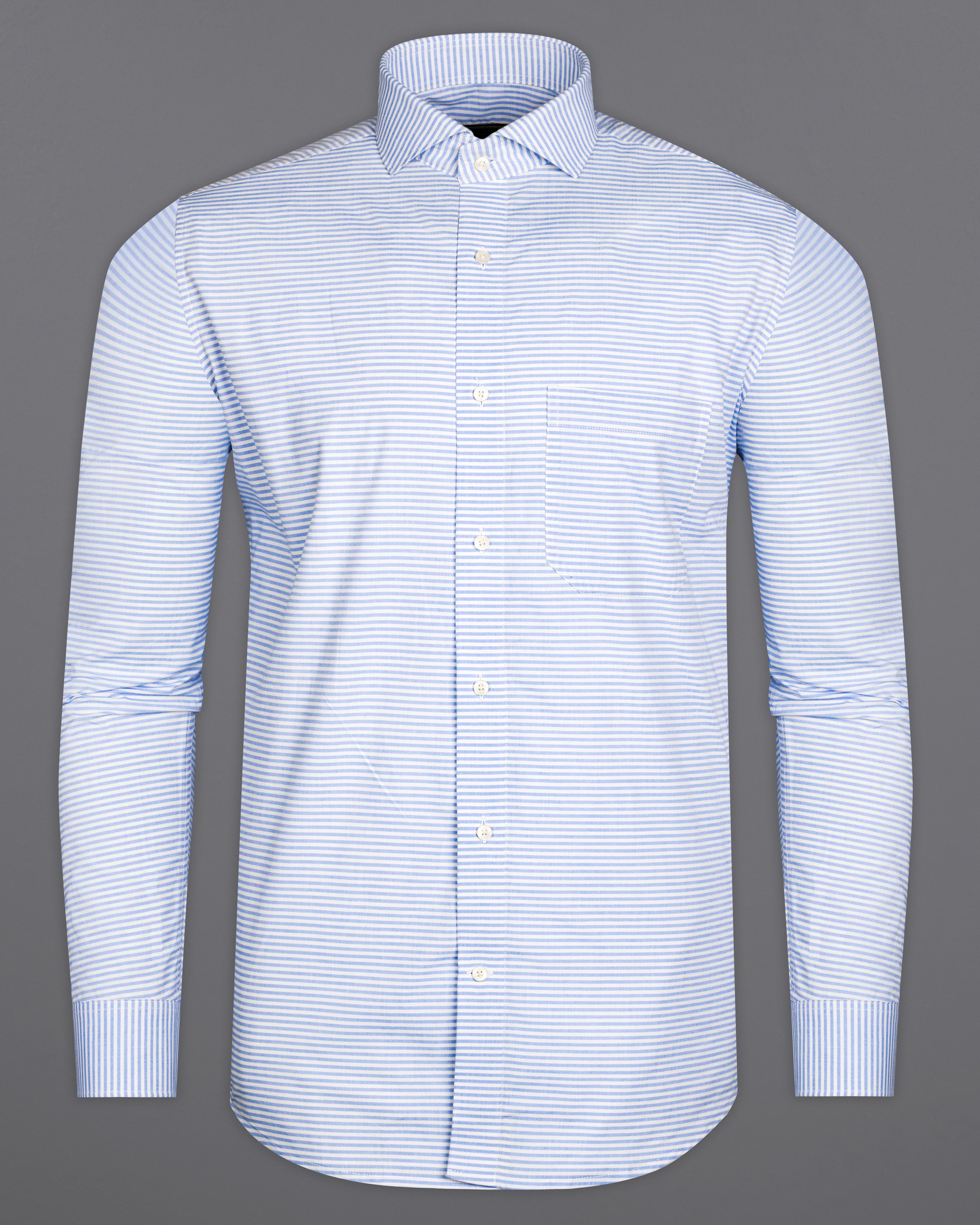 Danube Blue and White Striped Premium Cotton Shirt 9830-CA-38, 9830-CA-H-38, 9830-CA-39, 9830-CA-H-39, 9830-CA-40, 9830-CA-H-40, 9830-CA-42, 9830-CA-H-42, 9830-CA-44, 9830-CA-H-44, 9830-CA-46, 9830-CA-H-46, 9830-CA-48, 9830-CA-H-48, 9830-CA-50, 9830-CA-H-50, 9830-CA-52, 9830-CA-H-52