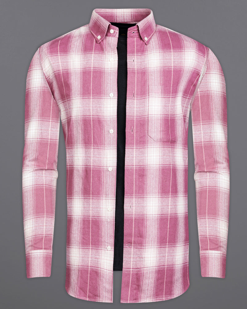 Tapestry Pink with White Plaid Flannel Overshirt/Shacket 9850-BD-OS-38, 9850-BD-OS-H-38, 9850-BD-OS-39, 9850-BD-OS-H-39, 9850-BD-OS-40, 9850-BD-OS-H-40, 9850-BD-OS-42, 9850-BD-OS-H-42, 9850-BD-OS-44, 9850-BD-OS-H-44, 9850-BD-OS-46, 9850-BD-OS-H-46, 9850-BD-OS-48, 9850-BD-OS-H-48, 9850-BD-OS-50, 9850-BD-OS-H-50, 9850-BD-OS-52, 9850-BD-OS-H-52