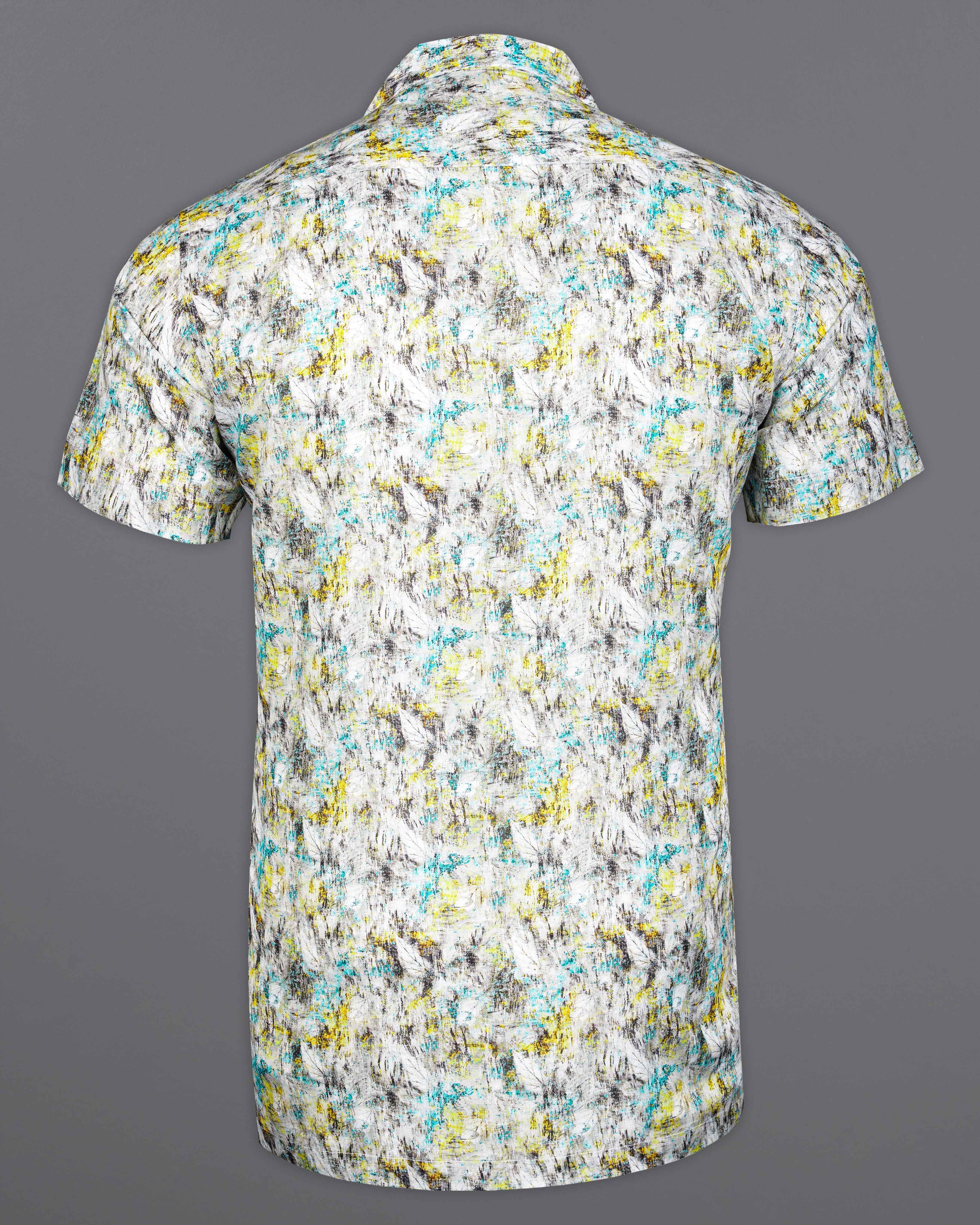 Eagle Gray and White Multicolour Printed Luxurious Linen Shirt 9870-CC-BLK-SS-38, 9870-CC-BLK-SS-39, 9870-CC-BLK-SS-40, 9870-CC-BLK-SS-42, 9870-CC-BLK-SS-44, 9870-CC-BLK-SS-46, 9870-CC-BLK-SS-48, 9870-CC-BLK-SS-50, 9870-CC-BLK-SS-52