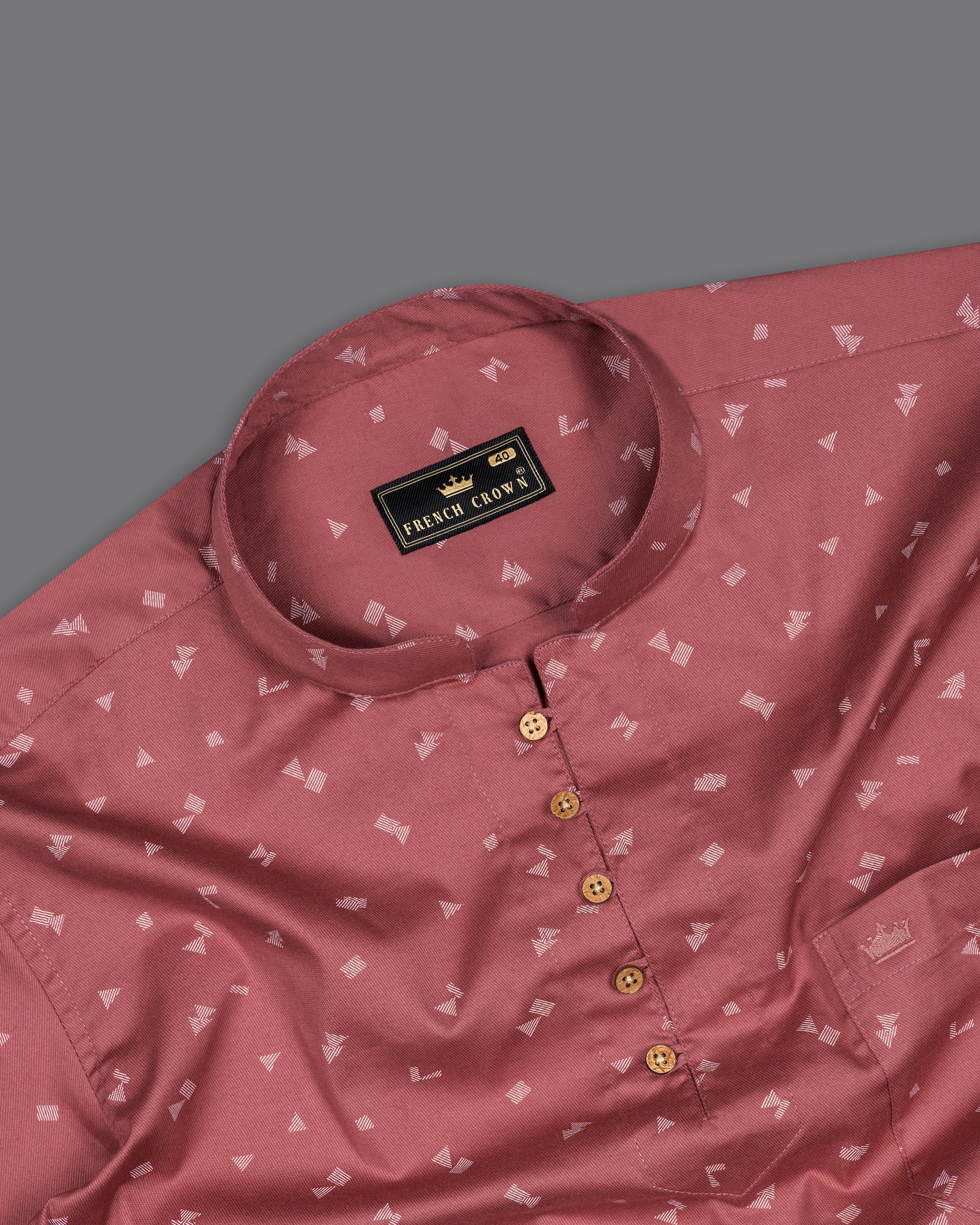 Clay Pink with White Textured Twill Premium Cotton Kurta Shirt 9874-KS-38, 9874-KS-H-38, 9874-KS-39, 9874-KS-H-39, 9874-KS-40, 9874-KS-H-40, 9874-KS-42, 9874-KS-H-42, 9874-KS-44, 9874-KS-H-44, 9874-KS-46, 9874-KS-H-46, 9874-KS-48, 9874-KS-H-48, 9874-KS-50, 9874-KS-H-50, 9874-KS-52, 9874-KS-H-52