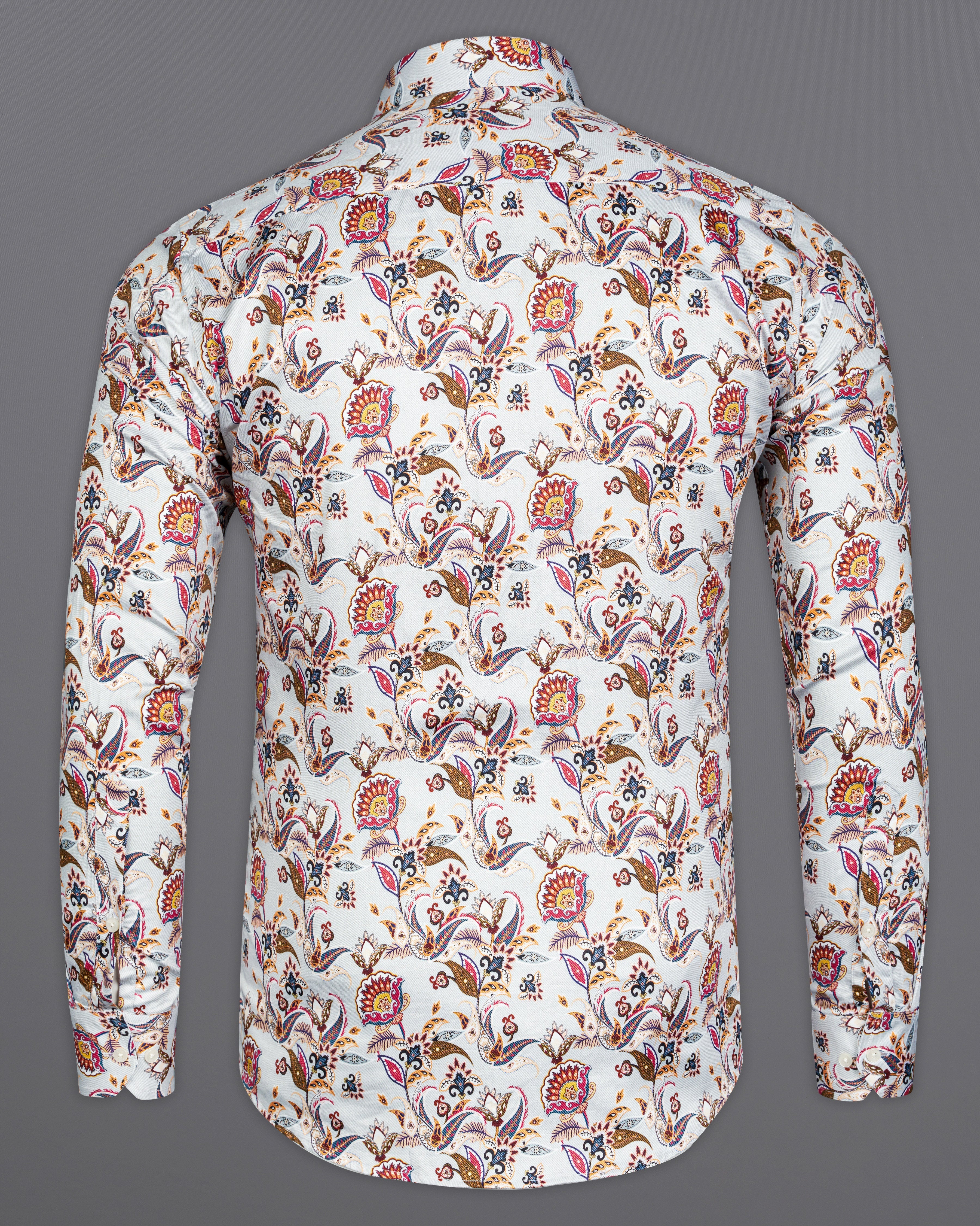 Gainsboro Light Gray Multicolour Floral Printed Super Soft Premium Cotton Shirt 9942-38, 9942-H-38, 9942-39, 9942-H-39, 9942-40, 9942-H-40, 9942-42, 9942-H-42, 9942-44, 9942-H-44, 9942-46, 9942-H-46, 9942-48, 9942-H-48, 9942-50, 9942-H-50, 9942-52, 9942-H-52