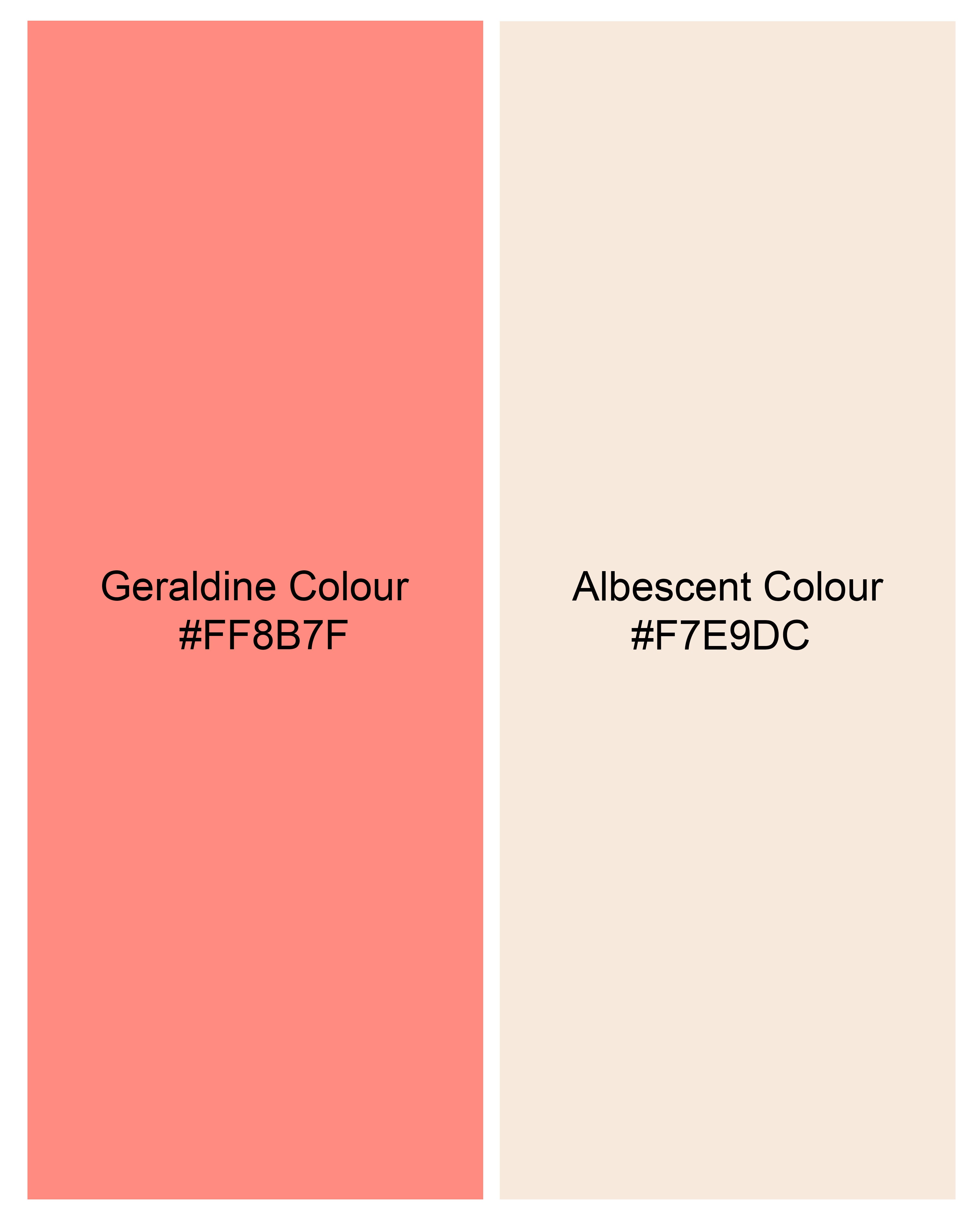 Geraldine Peach with Albescent Cream Twill Checked Premium Cotton Shirt 9946-BD-38, 9946-BD-H-38, 9946-BD-39, 9946-BD-H-39, 9946-BD-40, 9946-BD-H-40, 9946-BD-42, 9946-BD-H-42, 9946-BD-44, 9946-BD-H-44, 9946-BD-46, 9946-BD-H-46, 9946-BD-48, 9946-BD-H-48, 9946-BD-50, 9946-BD-H-50, 9946-BD-52, 9946-BD-H-52