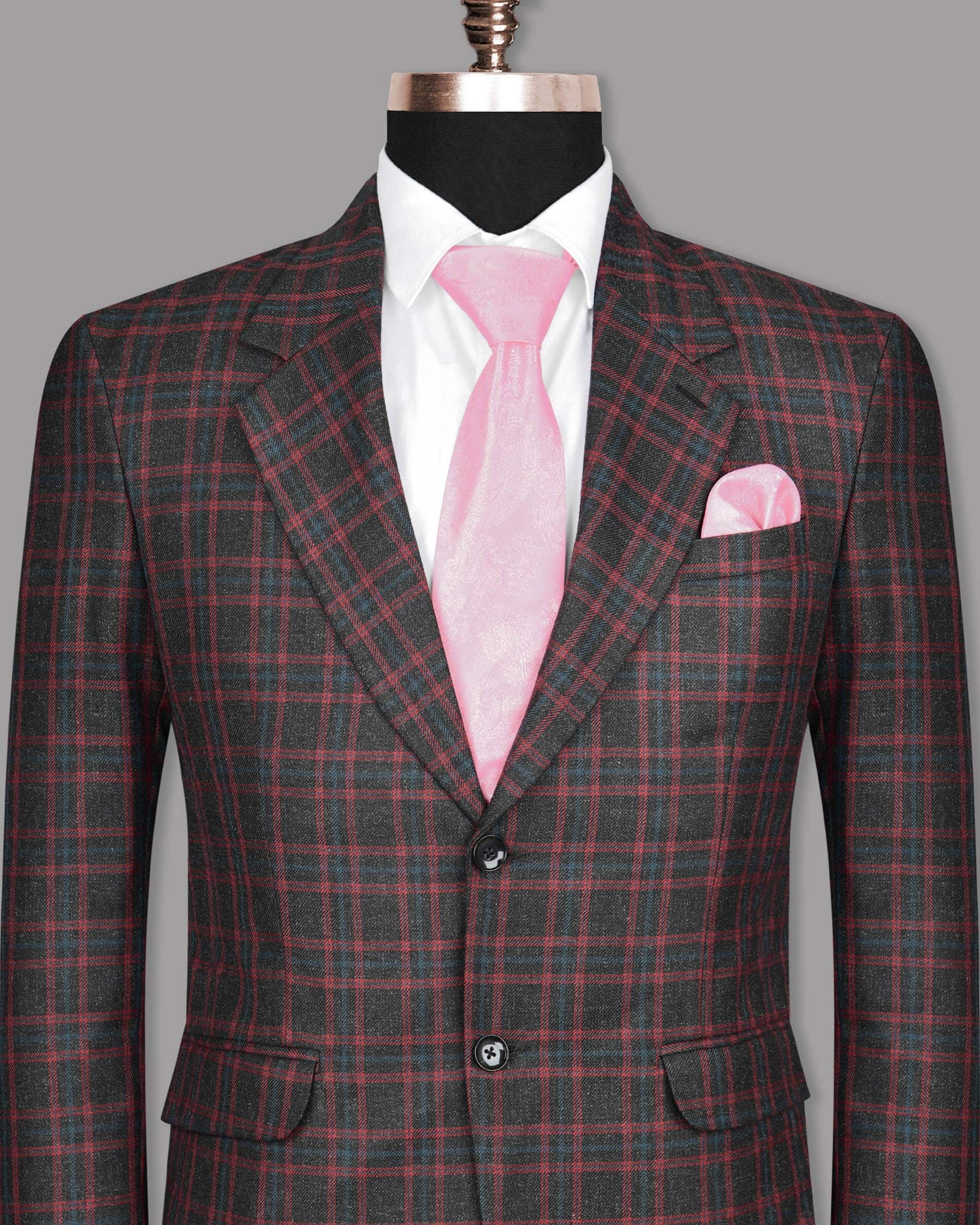 Piano with Mexican Red Plaid Wool Rich Blazer BL1107-SB-48, BL1107-SB-58, BL1107-SB-60, BL1107-SB-46, BL1107-SB-36, BL1107-SB-38, BL1107-SB-40, BL1107-SB-42, BL1107-SB-44, BL1107-SB-50, BL1107-SB-52, BL1107-SB-54, BL1107-SB-56