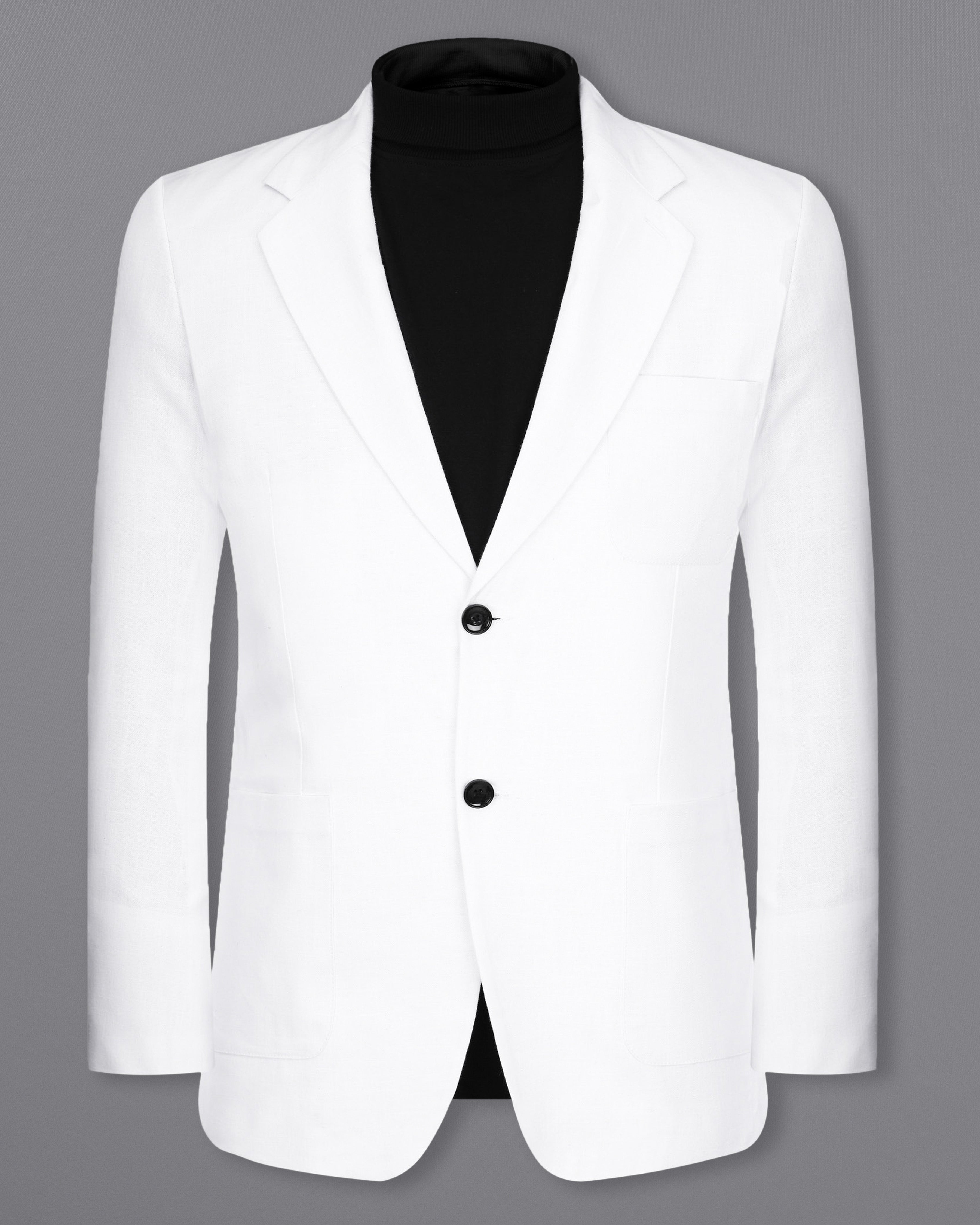 Snow White Luxurious Linen Sports Blazer