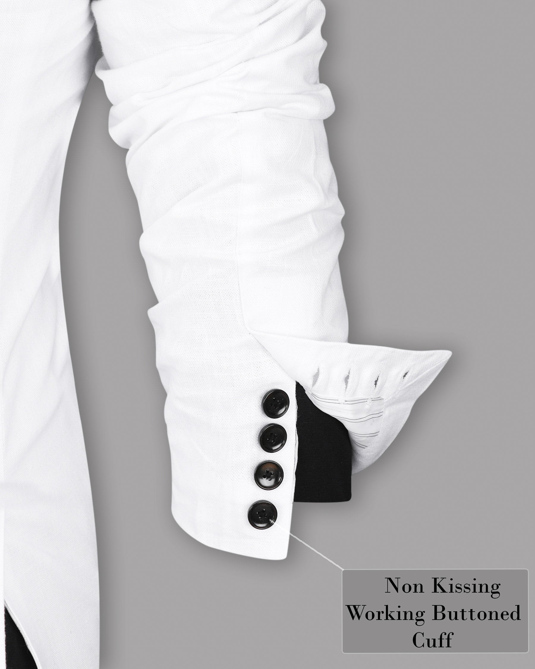 Snow White Luxurious Linen Sports Blazer