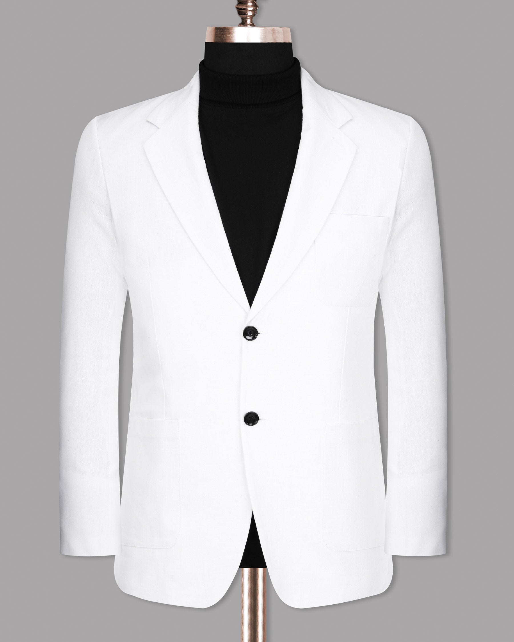 Snow White Luxurious Linen Sports Blazer