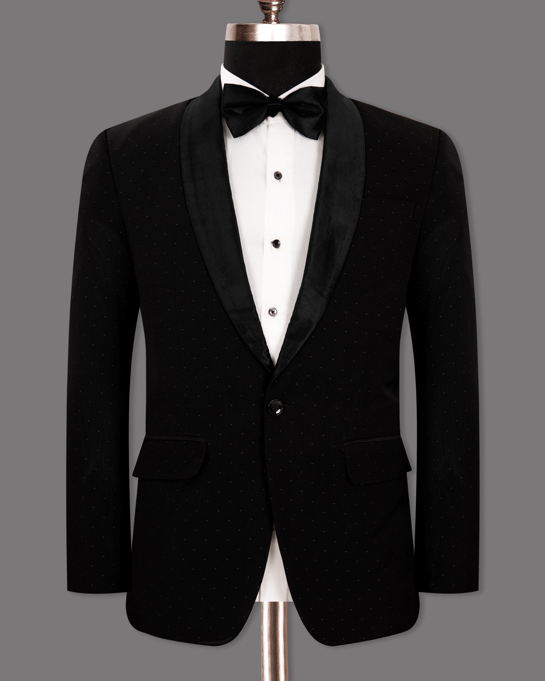 Jade Black Dots Woolrich Tuxedo Blazer