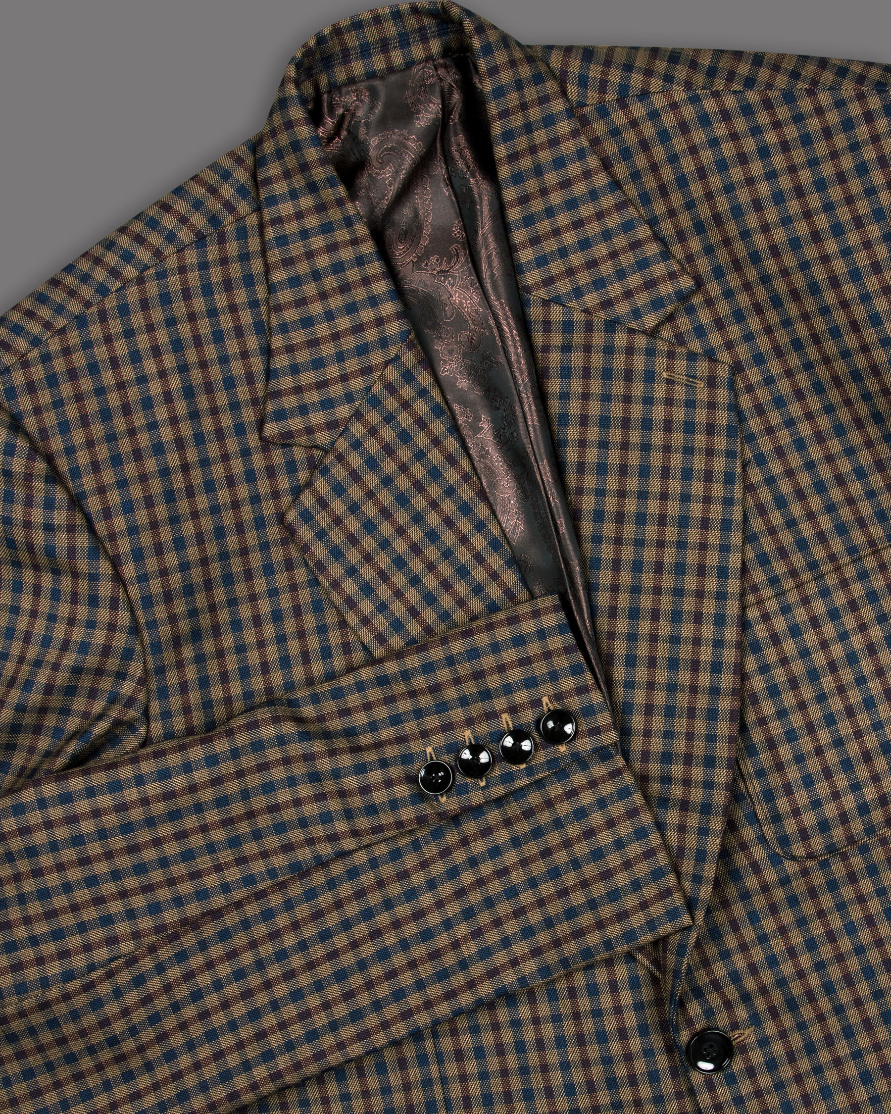 Givry and Blumine Gingham Woolrich Blazer BL1277-SB-PP-36, BL1277-SB-PP-38, BL1277-SB-PP-46, BL1277-SB-PP-58, BL1277-SB-PP-40, BL1277-SB-PP-42, BL1277-SB-PP-44, BL1277-SB-PP-48, BL1277-SB-PP-50, BL1277-SB-PP-52, BL1277-SB-PP-54, BL1277-SB-PP-56, BL1277-SB-PP-60