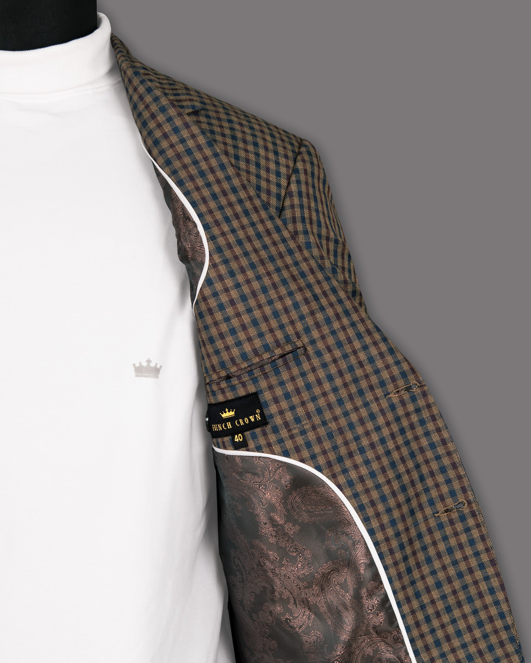 Givry and Blumine Gingham Woolrich Blazer BL1277-SB-PP-36, BL1277-SB-PP-38, BL1277-SB-PP-46, BL1277-SB-PP-58, BL1277-SB-PP-40, BL1277-SB-PP-42, BL1277-SB-PP-44, BL1277-SB-PP-48, BL1277-SB-PP-50, BL1277-SB-PP-52, BL1277-SB-PP-54, BL1277-SB-PP-56, BL1277-SB-PP-60