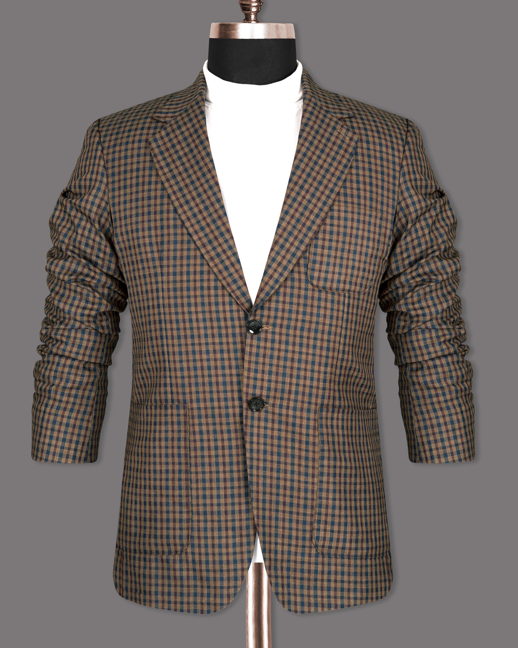 Givry and Blumine Gingham Woolrich Blazer BL1277-SB-PP-36, BL1277-SB-PP-38, BL1277-SB-PP-46, BL1277-SB-PP-58, BL1277-SB-PP-40, BL1277-SB-PP-42, BL1277-SB-PP-44, BL1277-SB-PP-48, BL1277-SB-PP-50, BL1277-SB-PP-52, BL1277-SB-PP-54, BL1277-SB-PP-56, BL1277-SB-PP-60