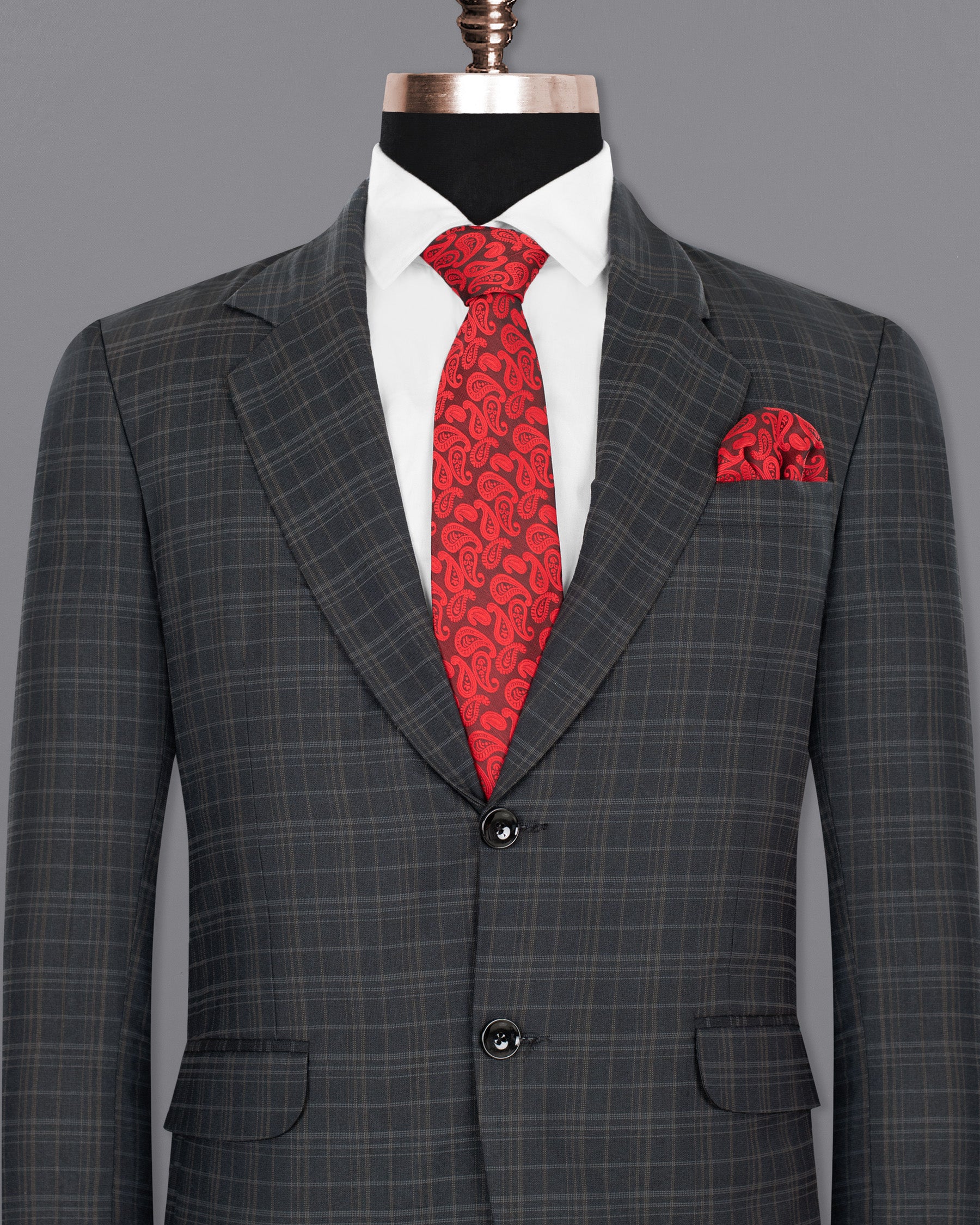 Shark Gray Plaid Wool Rich Blazer BL1330-SB-36, BL1330-SB-38, BL1330-SB-40, BL1330-SB-42, BL1330-SB-44, BL1330-SB-46, BL1330-SB-48, BL1330-SB-50, BL1330-SB-52, BL1330-SB-54, BL1330-SB-56, BL1330-SB-58, BL1330-SB-60